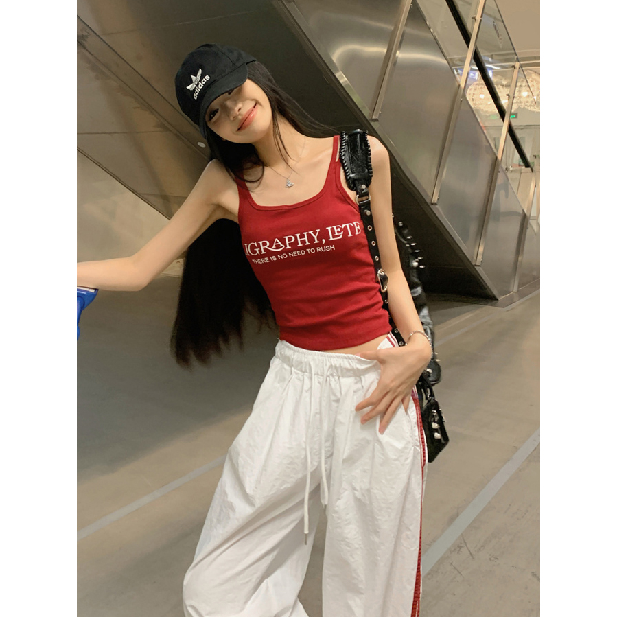 Girl Group Performance Outfit - Jazz Dance Top with Jogger Pants Set for Hot Girl Style