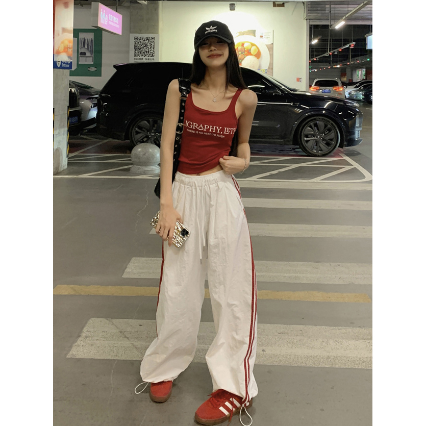 Girl Group Performance Outfit - Jazz Dance Top with Jogger Pants Set for Hot Girl Style Girl Group Performance Outfit - Jazz Dance Top with Jogger Pants Set for Hot Girl Style