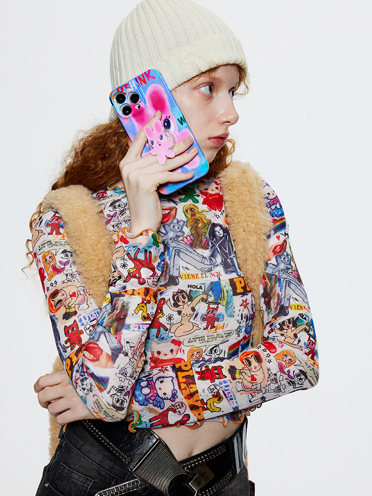 Graffiti Phone Case - Original Three-Color Design, Artist Collaboration, Urban Style, Trendy Aesthetic Graffiti Phone Case - Original Three-Color Design, Artist Collaboration, Urban Style, Trendy Aesthetic