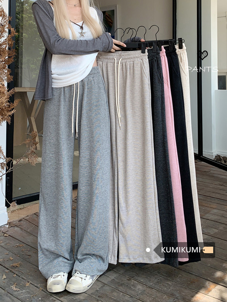 Gray Fleece Jazz Hip-Hop Street Dance Pants - Casual Draped Sports Trousers for Women, Perfect for 90s and Y2K Style