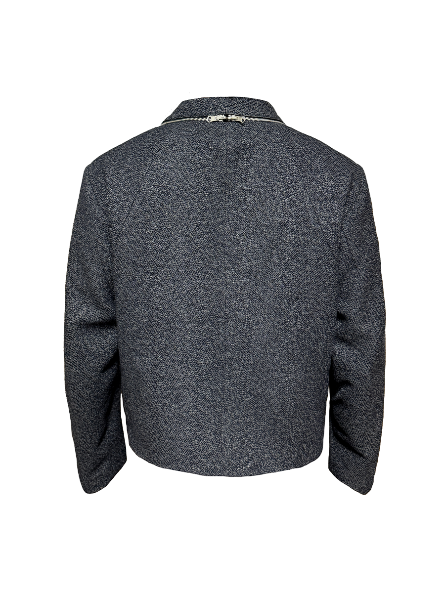 Green Wool Cargo Suit with Zipper Collar and Multi-Shape Design - Trendy Workwear for Y2K and Korean Style Fashion Green Wool Cargo Suit with Zipper Collar and Multi-Shape Design - Trendy Workwear for Y2K and Korean Style Fashion