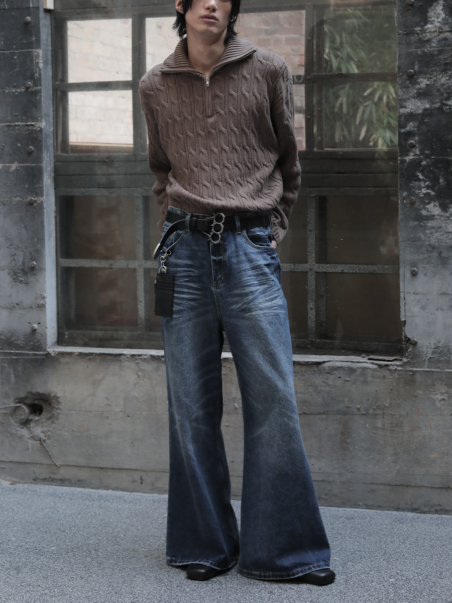 Half-Zip Cable Knit Sweater for Women - Twisted Textured Fabric, High Neck, Warm Long Sleeve - Cozy Fall Fashion Half-Zip Cable Knit Sweater for Women - Twisted Textured Fabric, High Neck, Warm Long Sleeve - Cozy Fall Fashion