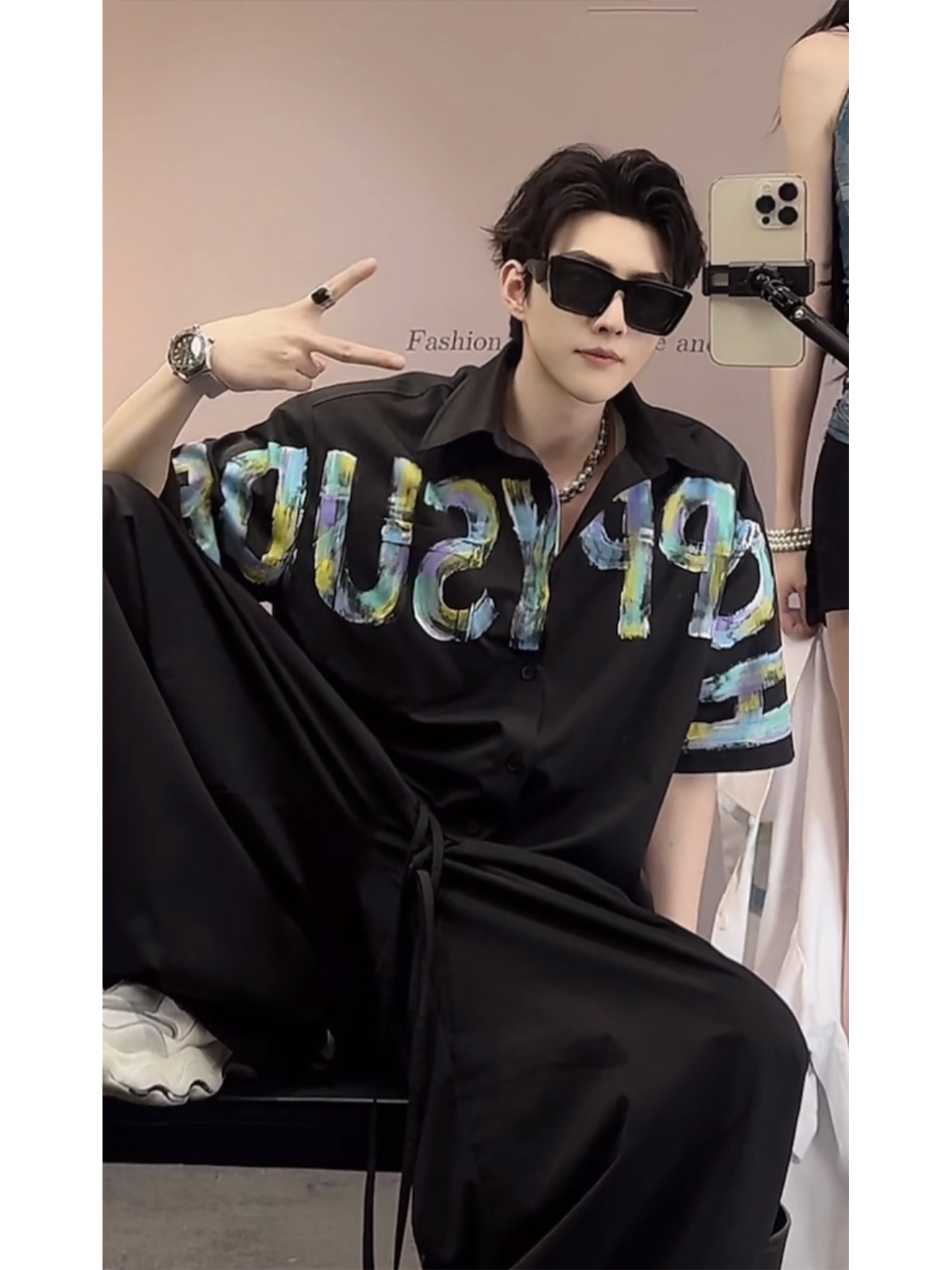 Hand-Painted Dragon Doodle Graffiti Letter Print Short Sleeve Shirt - Trendy Loose Fit Summer Top for Men Hand-Painted Dragon Doodle Graffiti Letter Print Short Sleeve Shirt - Trendy Loose Fit Summer Top for Men