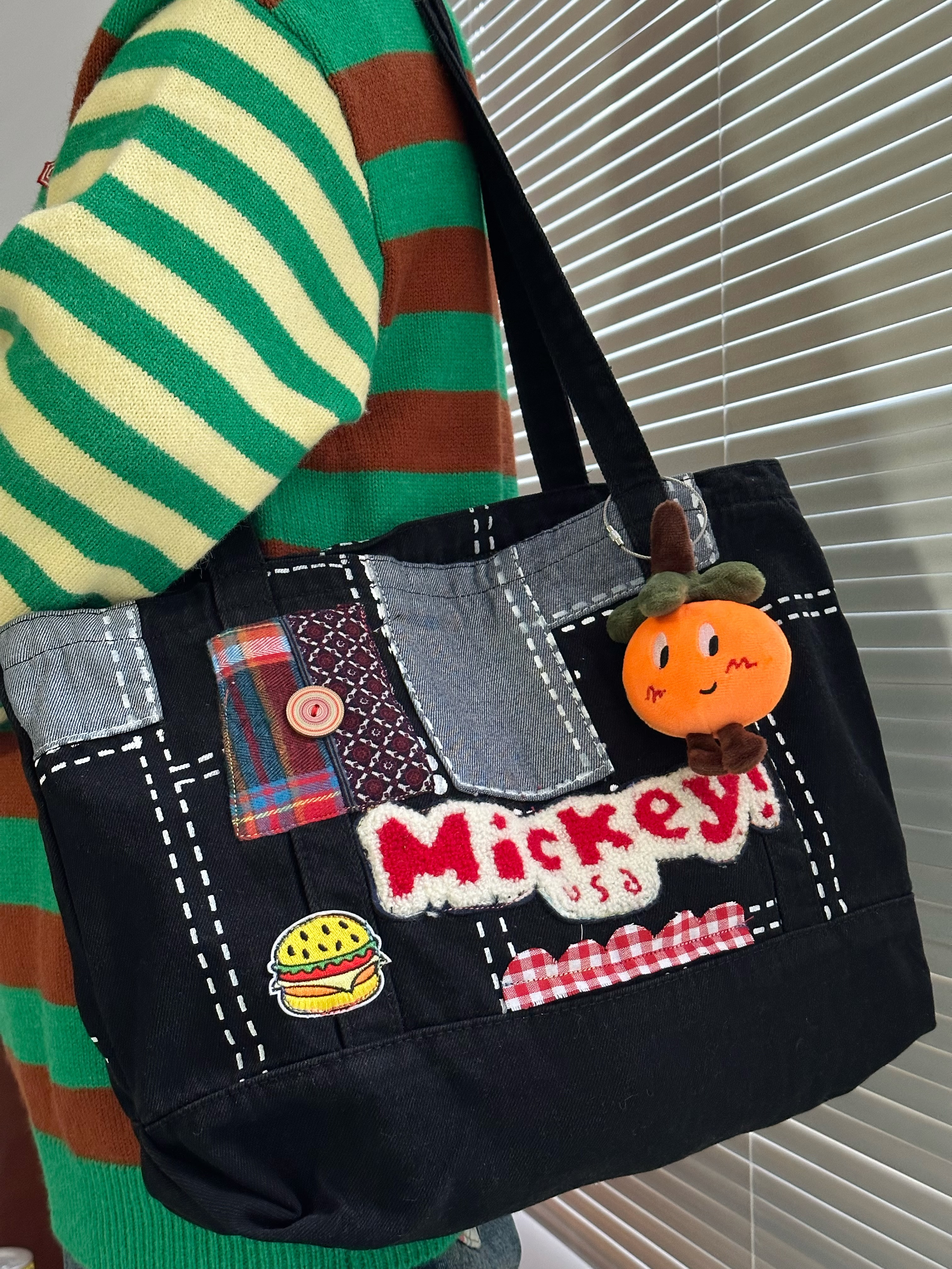 Handmade Denim Tote Bag - Versatile Large-Capacity Single-Shoulder Design for Women - Perfect for Students and Commuters Handmade Denim Tote Bag - Versatile Large-Capacity Single-Shoulder Design for Women - Perfect for Students and Commuters