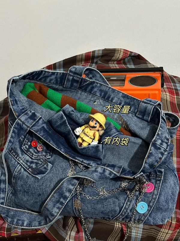 Handmade Denim Women's Bag - Large Capacity Commuting Bag in Y2K Spicy Girl Style, Fashionable Fabric Tote for Everyday Use Handmade Denim Women's Bag - Large Capacity Commuting Bag in Y2K Spicy Girl Style, Fashionable Fabric Tote for Everyday Use