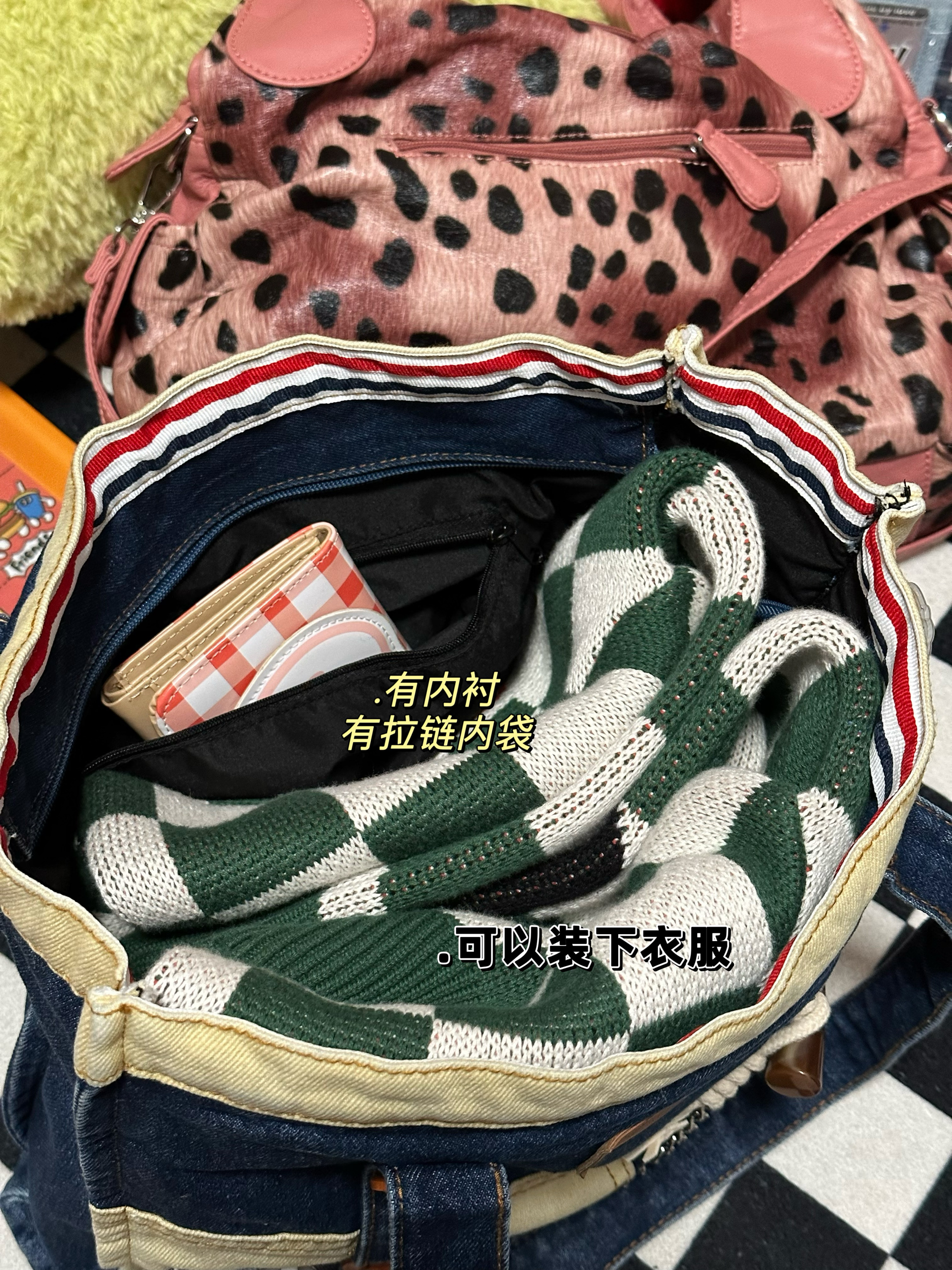 Handmade Patchwork Denim Tote Bag - Large Capacity Commuter Shoulder Bag for Women - Stylish Student Class Carryall Handmade Patchwork Denim Tote Bag - Large Capacity Commuter Shoulder Bag for Women - Stylish Student Class Carryall