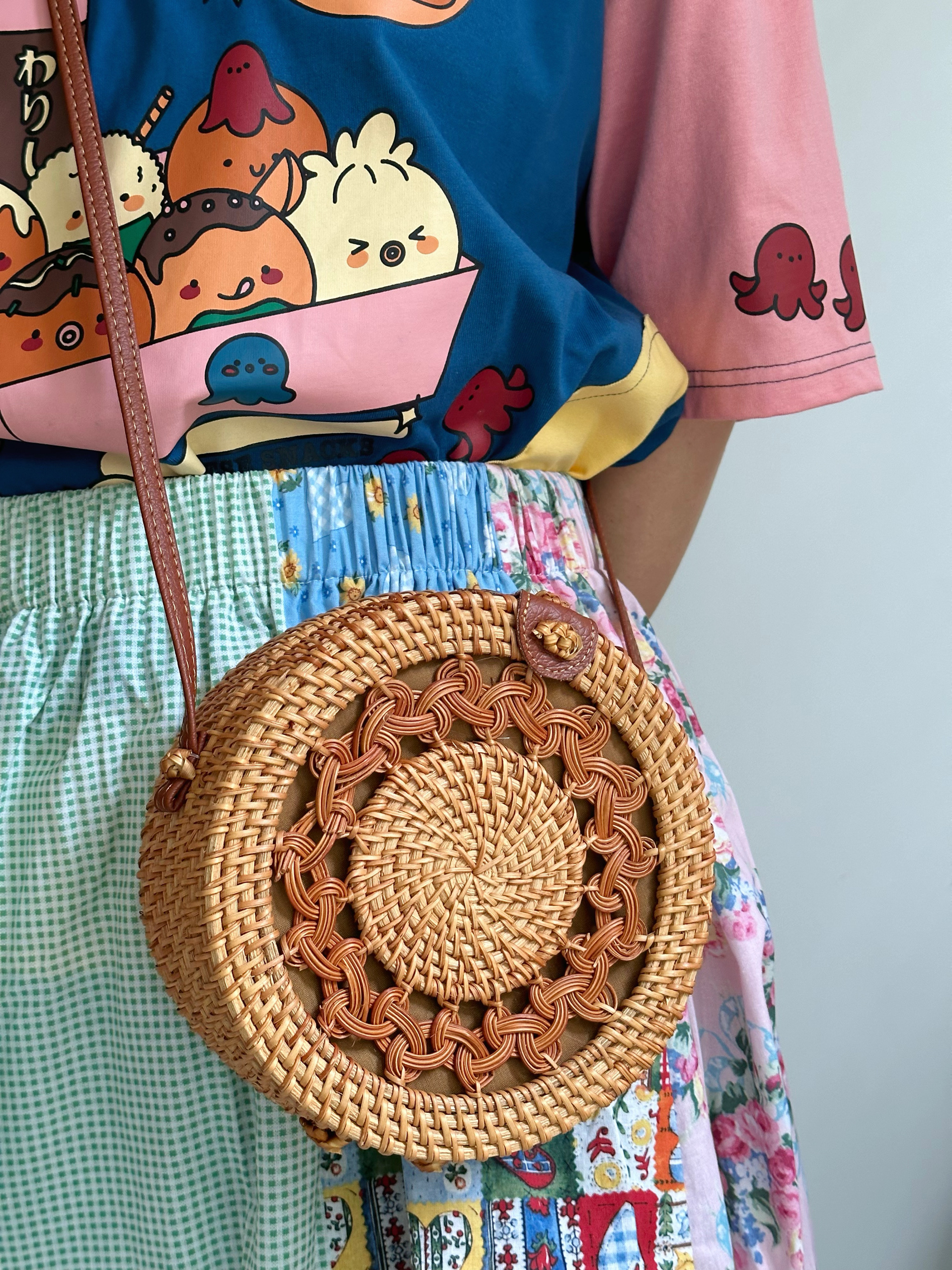 Handmade Rattan Woven Crossbody Bag - Stylish Summer Straw Shoulder Bag for Women - Beach Ready Tote