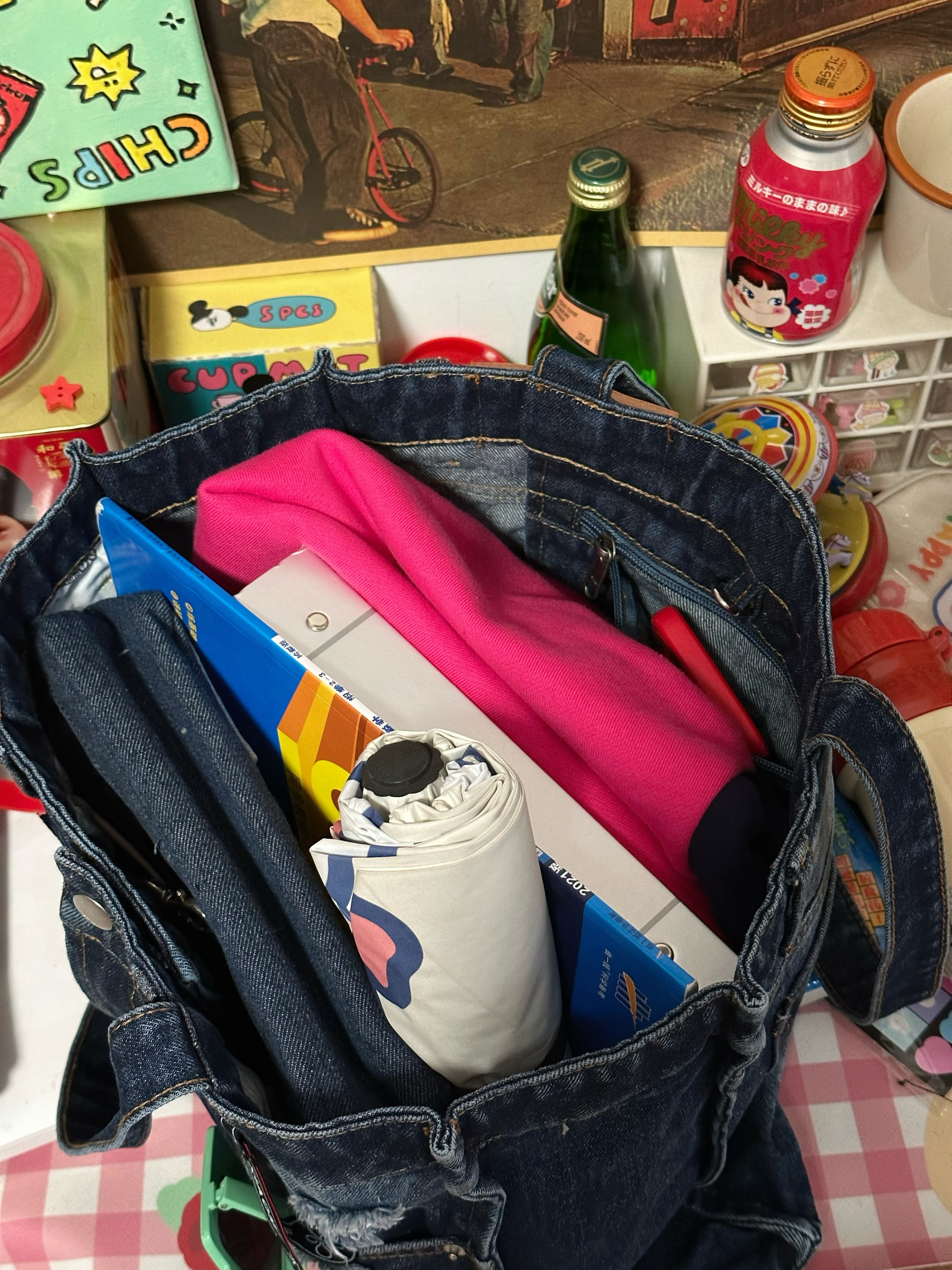 Handmade Retro Denim Tote Bag - Large Capacity Versatile Stylish Student Bag - Perfect for Y2K and Vintage Fashion Lovers Handmade Retro Denim Tote Bag - Large Capacity Versatile Stylish Student Bag - Perfect for Y2K and Vintage Fashion Lovers