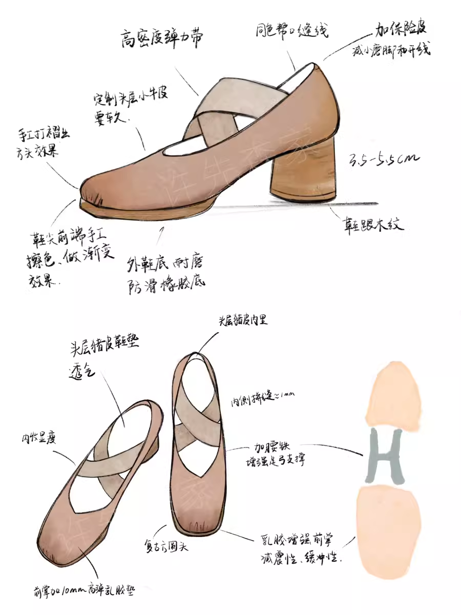 Handmade Retro Lace-Up Pig Nose Ballet Shoes for Women, 5cm Chunky Heels, Square Toe, Genuine Leather, Y2K Style Flats Handmade Retro Lace-Up Pig Nose Ballet Shoes for Women, 5cm Chunky Heels, Square Toe, Genuine Leather, Y2K Style Flats