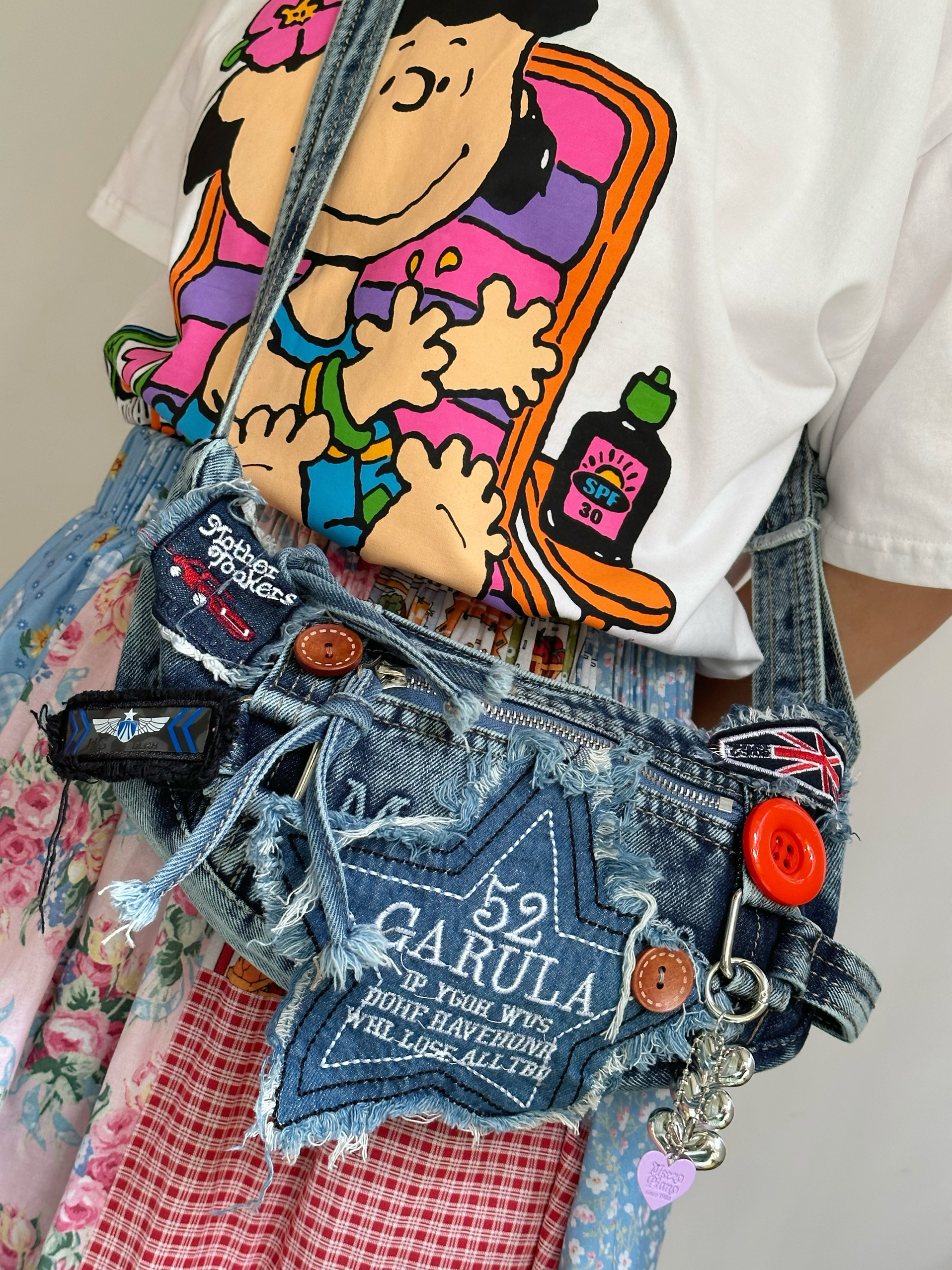 Handmade Retro Shoulder Crossbody Bag - Cute Quirky Women's Handbag in Spicy Girl Style, Y2K Underarm Bag