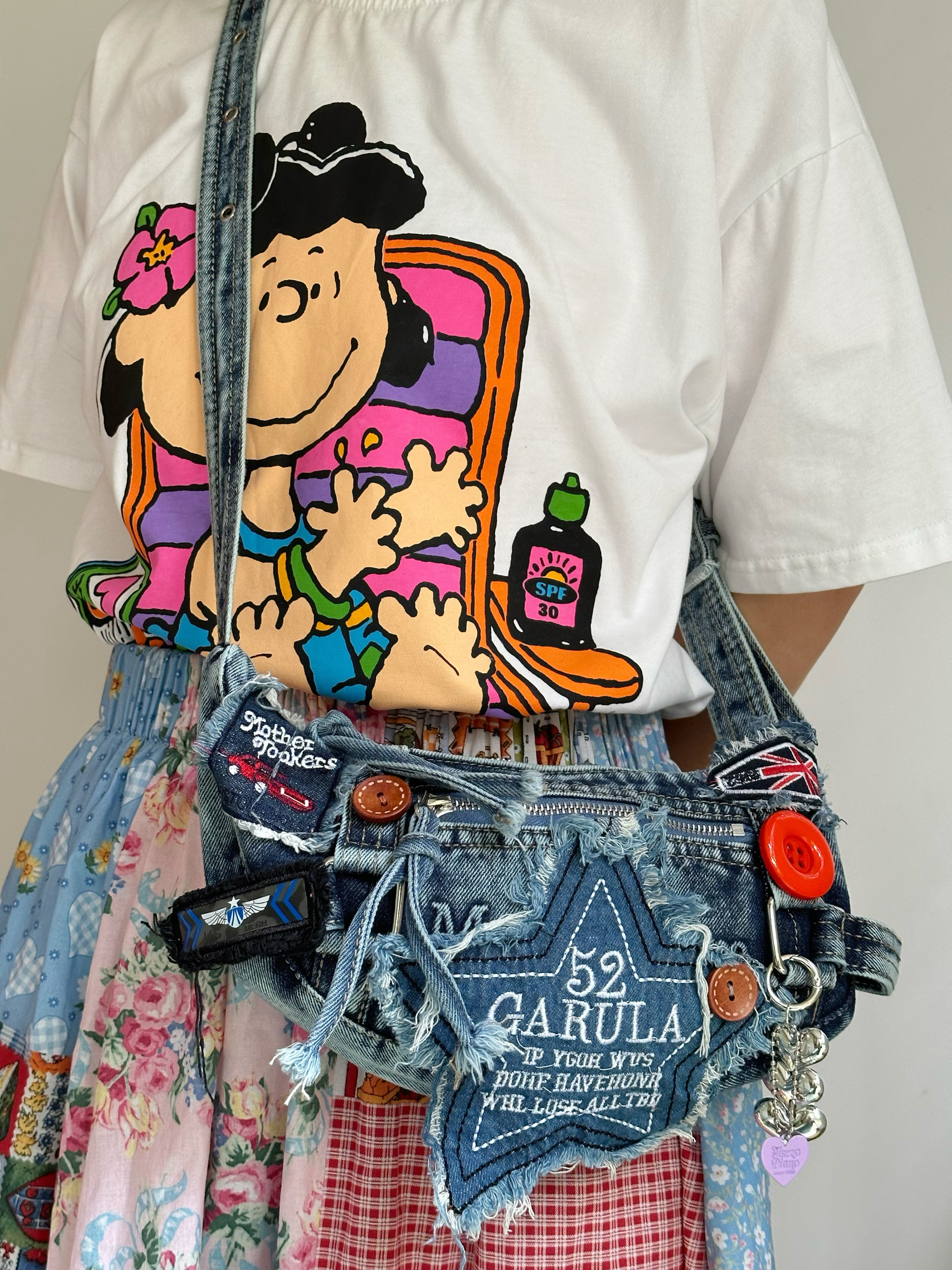 Handmade Retro Shoulder Crossbody Bag - Cute Quirky Women's Handbag in Spicy Girl Style, Y2K Underarm Bag