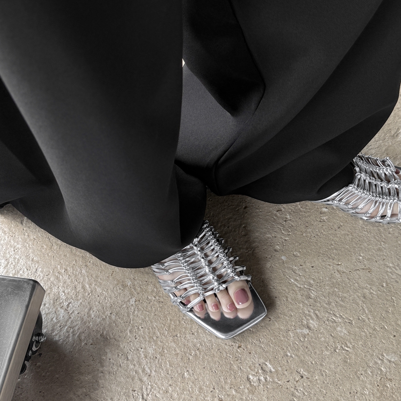 Handmade Woven Sandals for Women, Open-Toe Hollow Out Wedge Roman Slippers, Summer Commuting Footwear, Forest-Style Pastoral