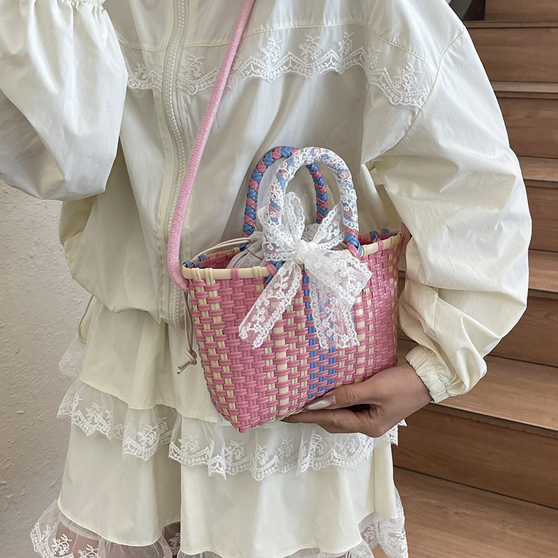 Handwoven Women's Shoulder Tote Bag - 2025 New Style Seaside Vacation Beach Vegetable Basket Handbag Handwoven Women's Shoulder Tote Bag - 2025 New Style Seaside Vacation Beach Vegetable Basket Handbag