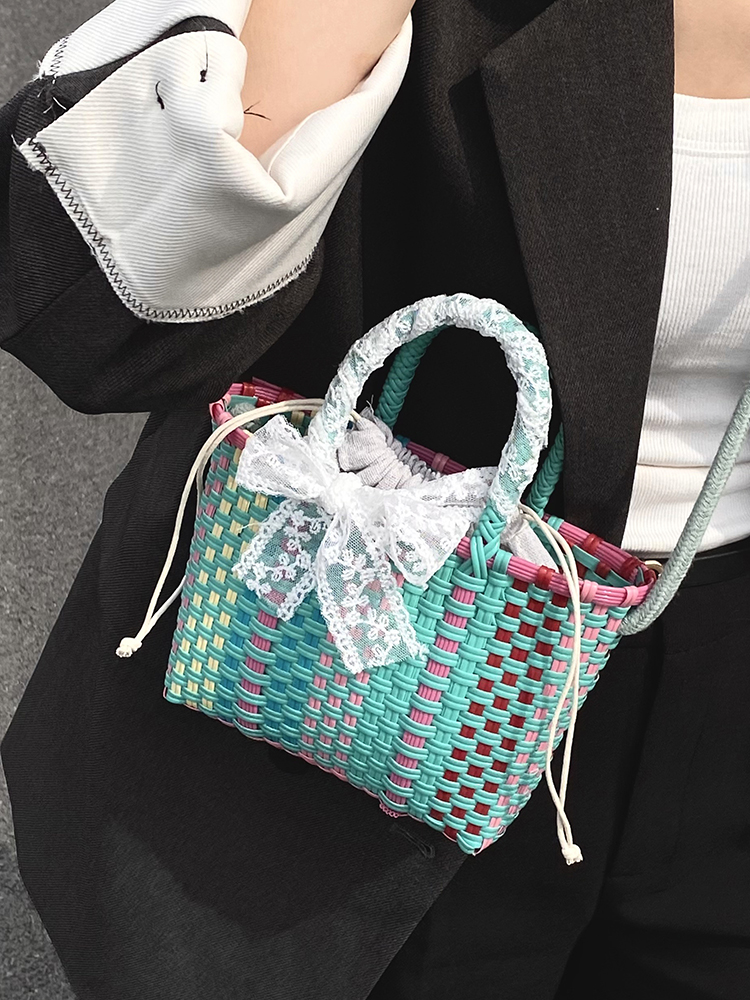 Handwoven Women's Shoulder Tote Bag - 2025 New Style Seaside Vacation Beach Vegetable Basket Handbag Handwoven Women's Shoulder Tote Bag - 2025 New Style Seaside Vacation Beach Vegetable Basket Handbag