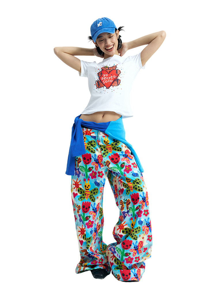 Heart Bear Print Rhinestone Shoulder White T-shirt - Cute Graphic Tee, Casual Fashion, Y2K Style, Trendy Summer Top Heart Bear Print Rhinestone Shoulder White T-shirt - Cute Graphic Tee, Casual Fashion, Y2K Style, Trendy Summer Top