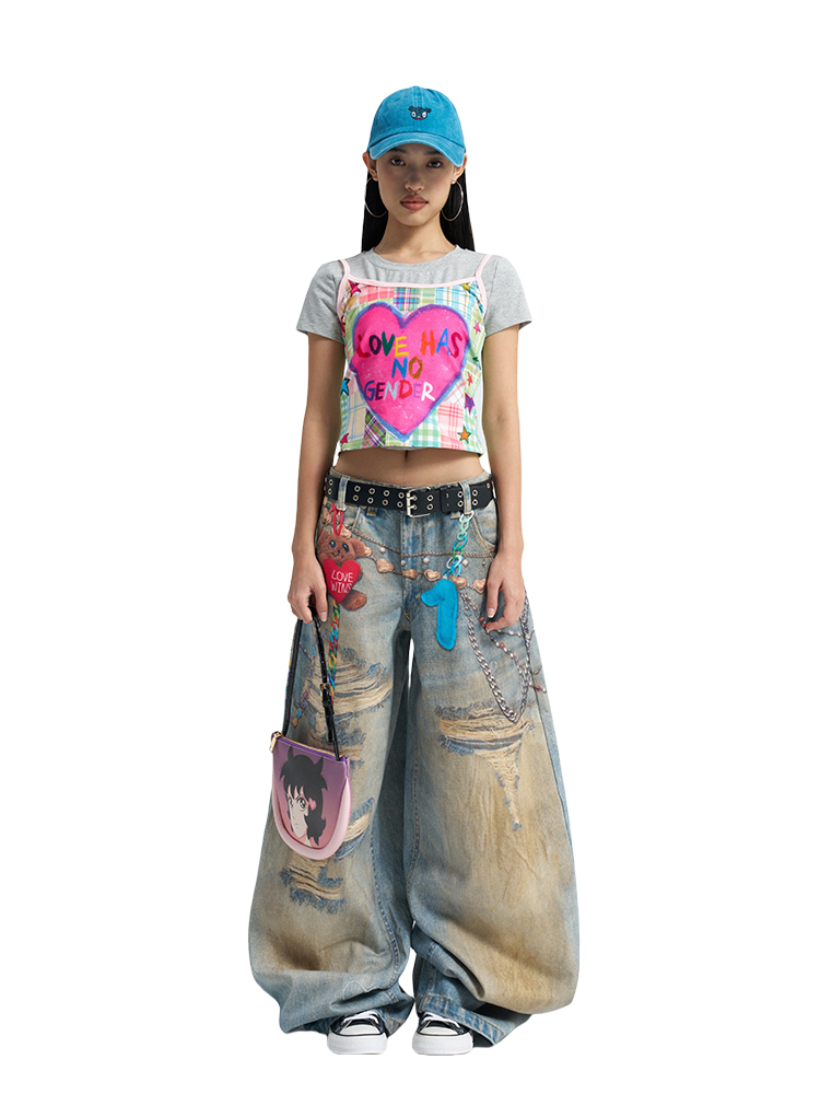 Heart Print Camisole - Cute Casual Top for Women, Y2K Style, Soft Fabric, Adjustable Straps, Perfect for Layering or Summer Wear Heart Print Camisole - Cute Casual Top for Women, Y2K Style, Soft Fabric, Adjustable Straps, Perfect for Layering or Summer Wear