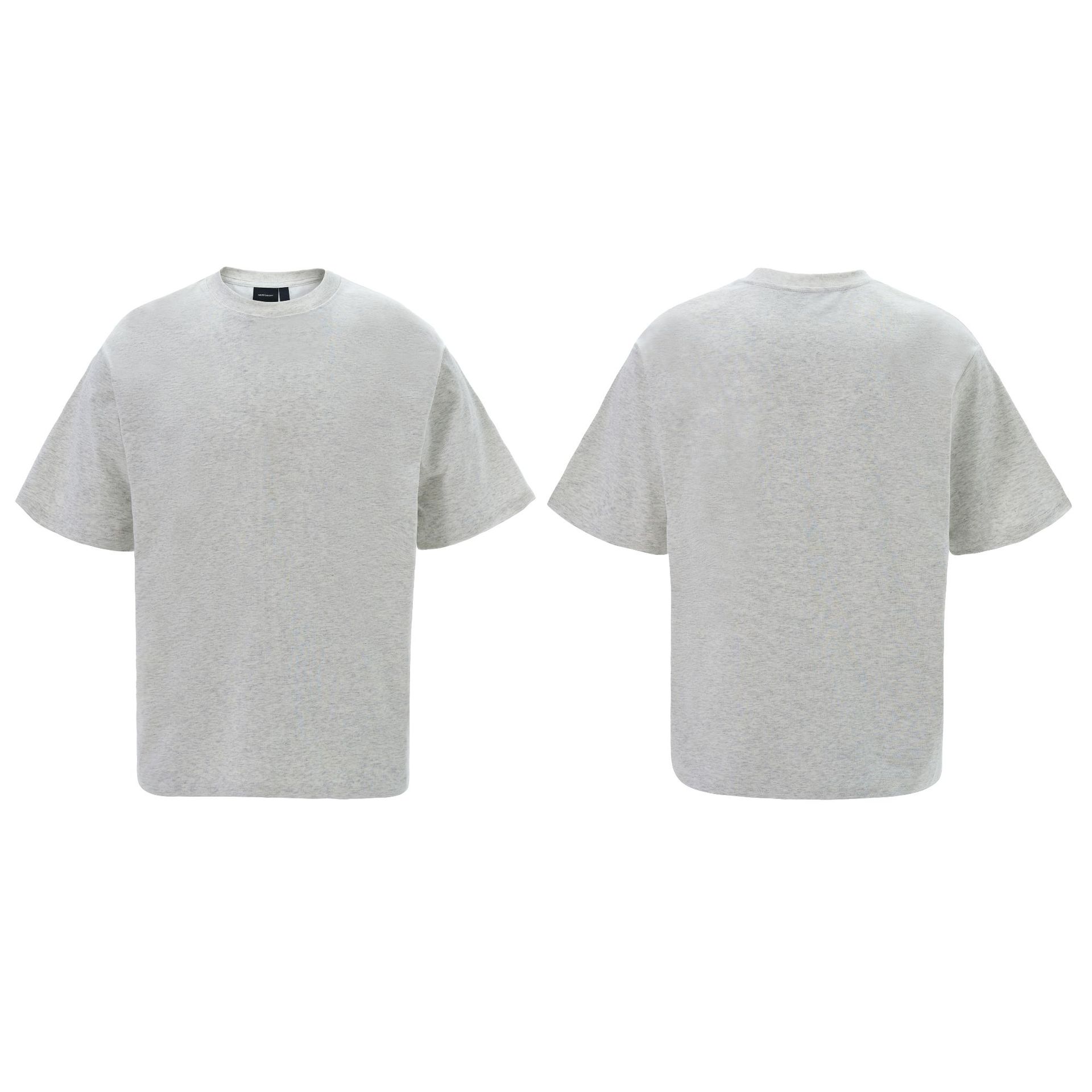 Heavyweight American-Style Short Sleeve T-Shirt for Men and Women - Versatile Summer Basic Layering Top Heavyweight American-Style Short Sleeve T-Shirt for Men and Women - Versatile Summer Basic Layering Top