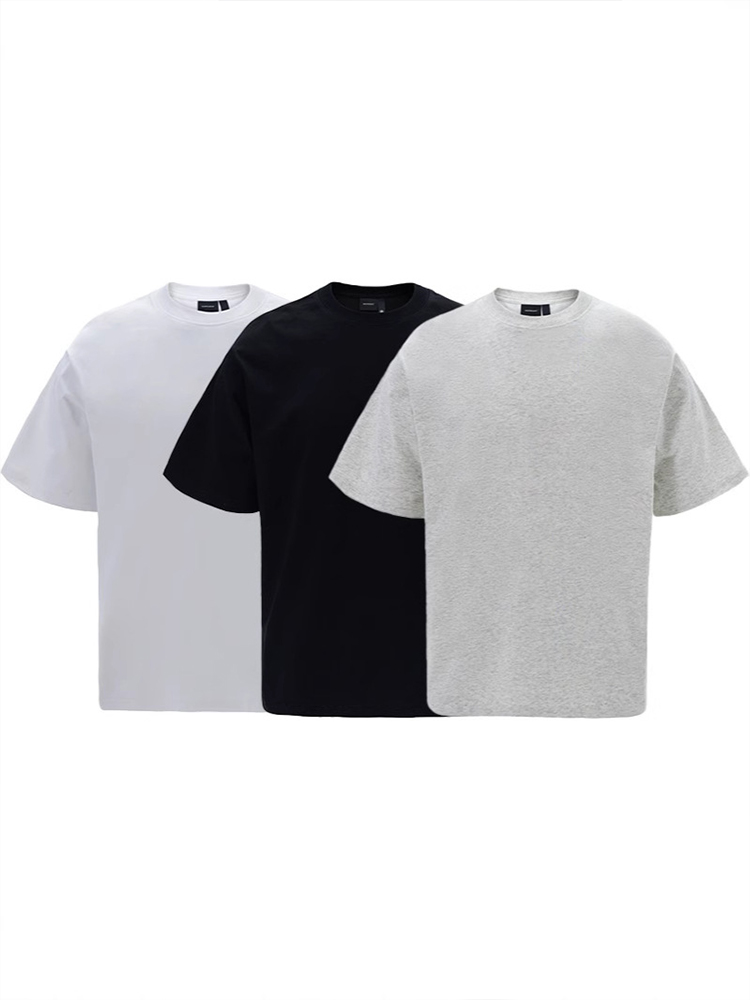 Heavyweight American-Style Short Sleeve T-Shirt for Men and Women - Versatile Summer Basic Layering Top