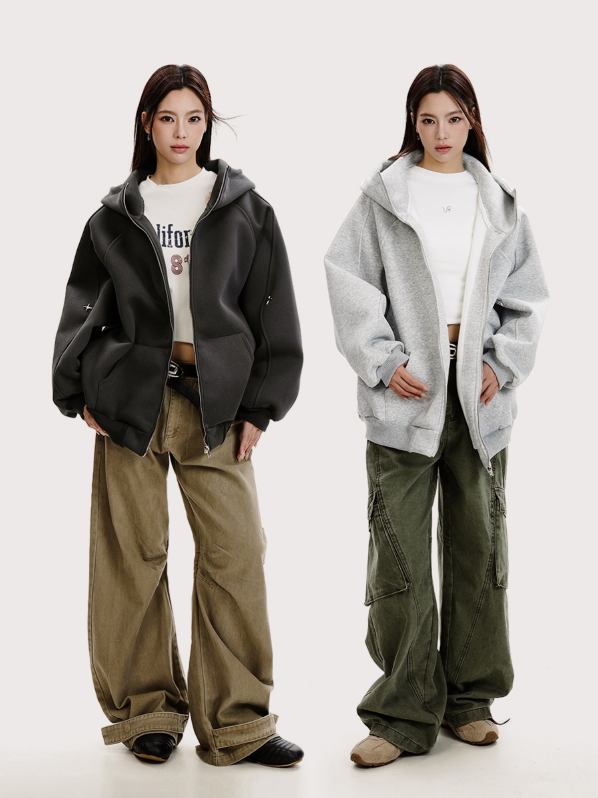 Heavyweight High Neck Hooded Cardigan Sweatshirt - Unisex Loose American Streetwear Jacket for Functional Style Heavyweight High Neck Hooded Cardigan Sweatshirt - Unisex Loose American Streetwear Jacket for Functional Style