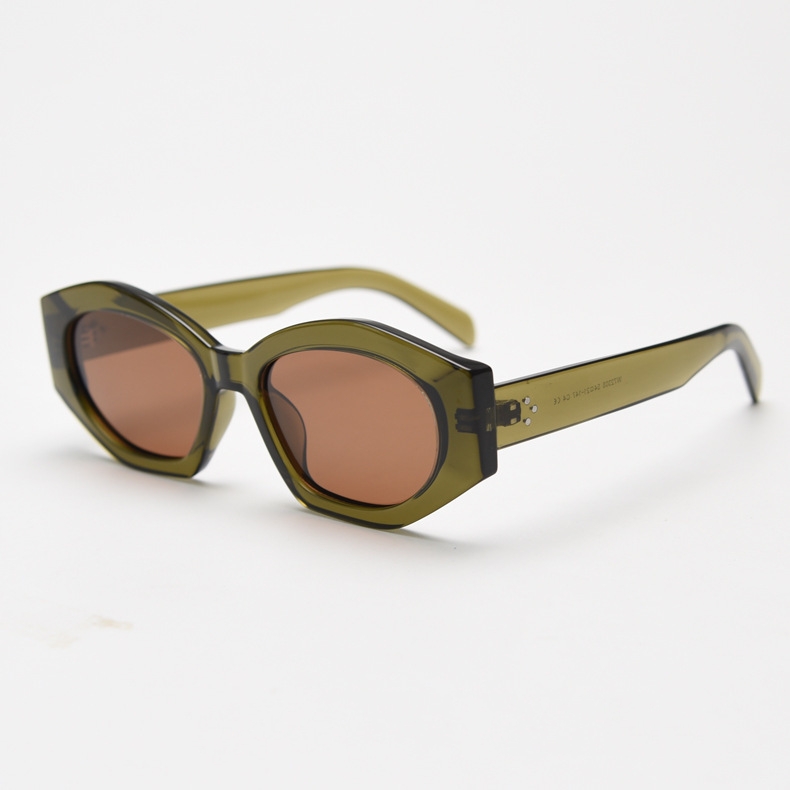 High-End American Retro Sunglasses for Women, Polarized Lenses, Slim Fit, Flattering for Round Faces, Trendy European Style