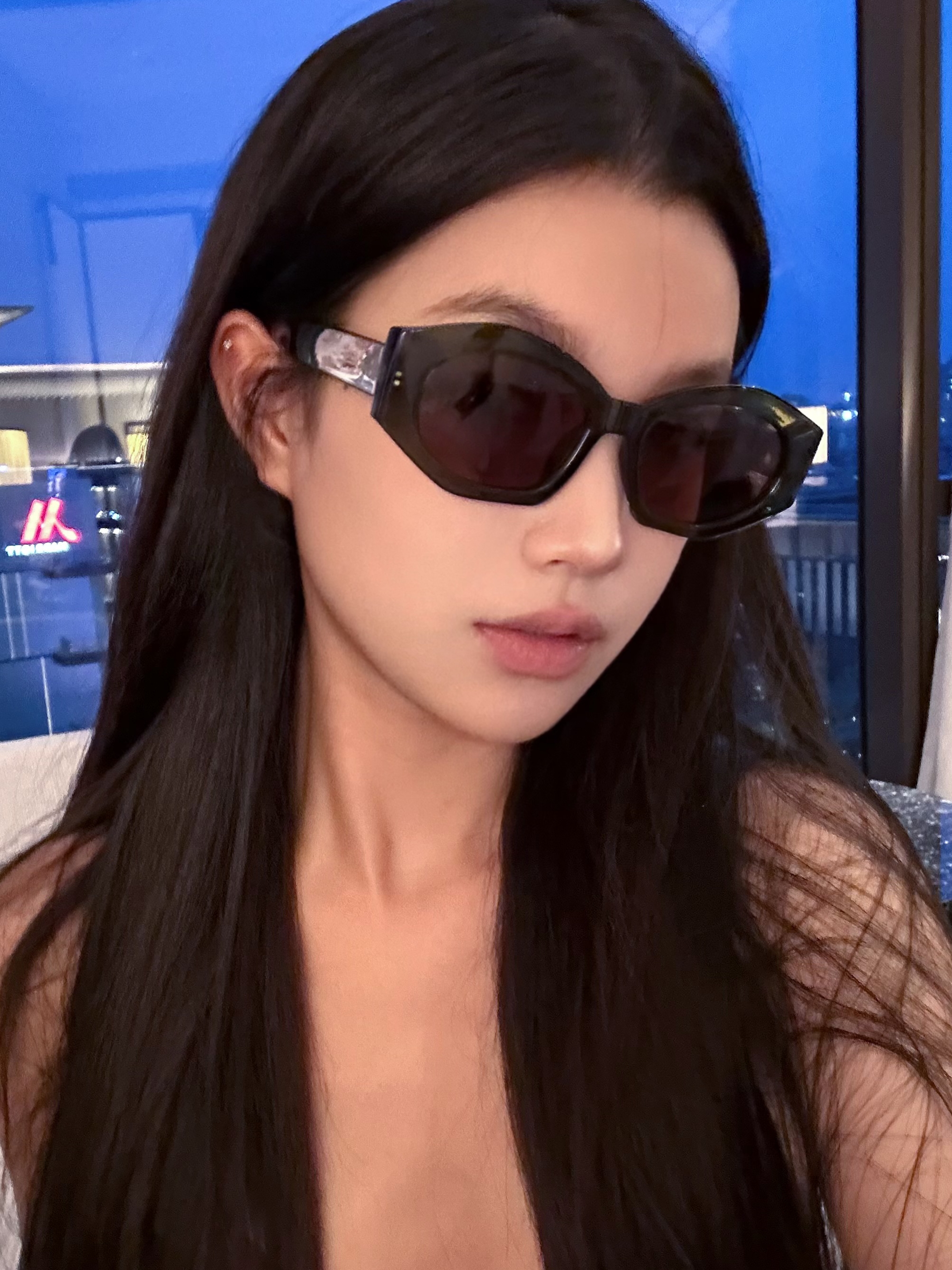 High-End American Retro Sunglasses for Women, Polarized Lenses, Slim Fit, Flattering for Round Faces, Trendy European Style