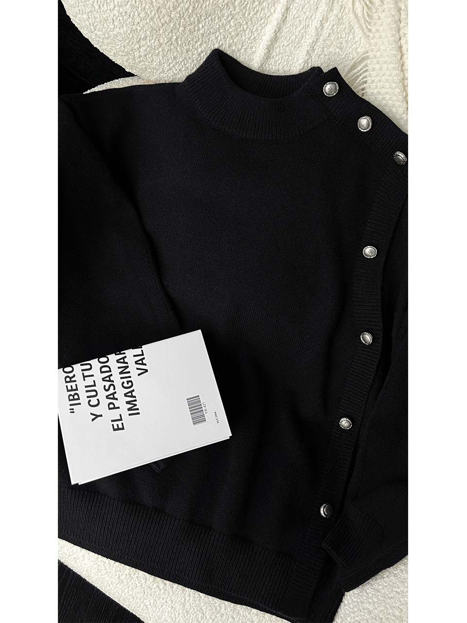 High-End Button Design Half Turtleneck Sweater - Versatile Solid Color Knitted Top for Autumn and Winter Fashion High-End Button Design Half Turtleneck Sweater - Versatile Solid Color Knitted Top for Autumn and Winter Fashion