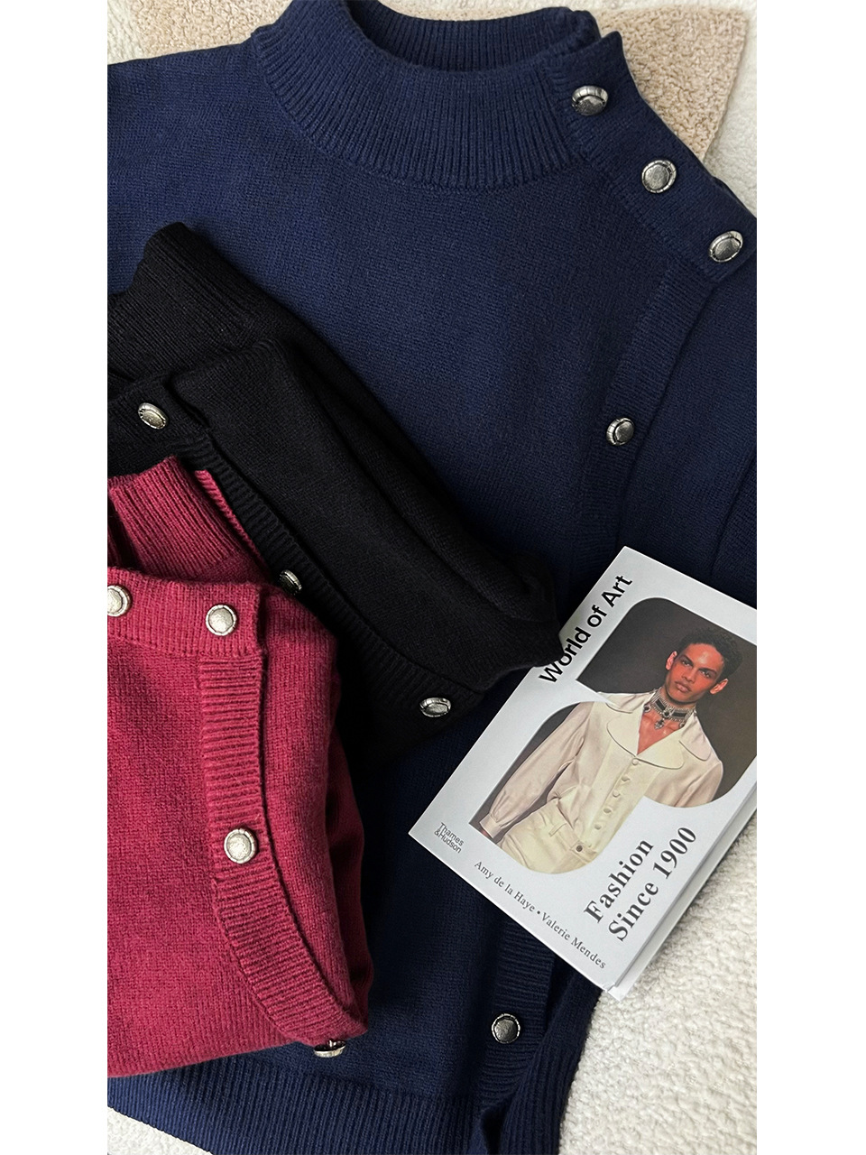 High-End Button Design Half Turtleneck Sweater - Versatile Solid Color Knitted Top for Autumn and Winter Fashion