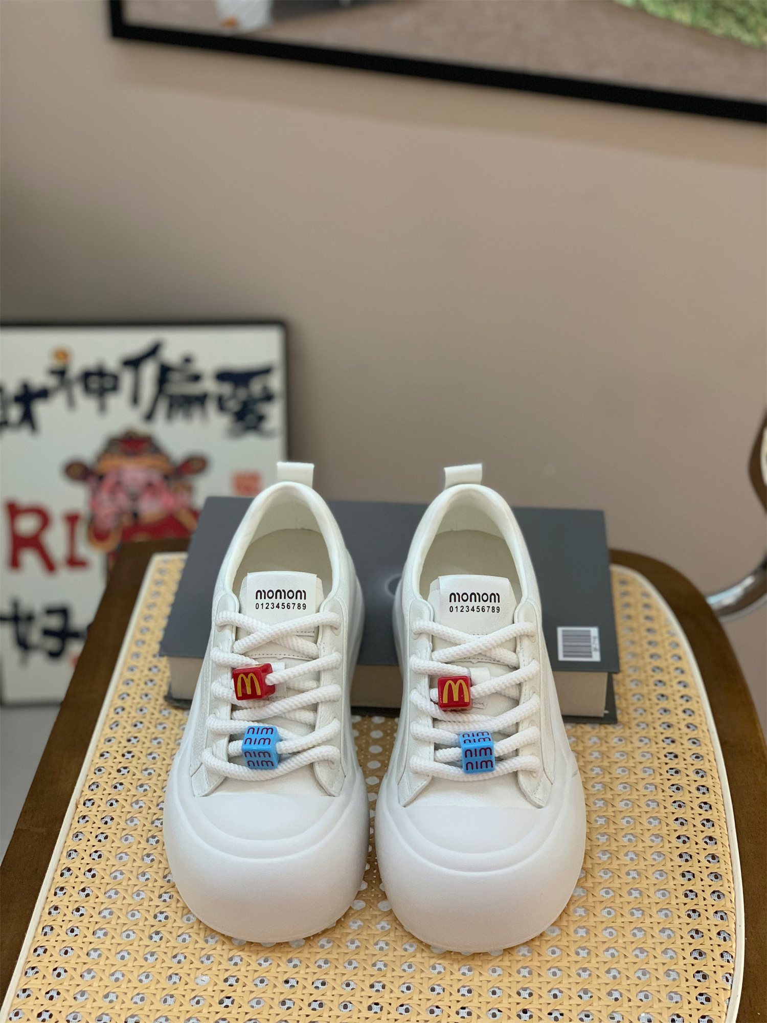 High-End Genuine Leather White Sneakers for Women - 2025 Spring Thick-Soled Ugly Cute Big-Headed Sports Shoes High-End Genuine Leather White Sneakers for Women - 2025 Spring Thick-Soled Ugly Cute Big-Headed Sports Shoes