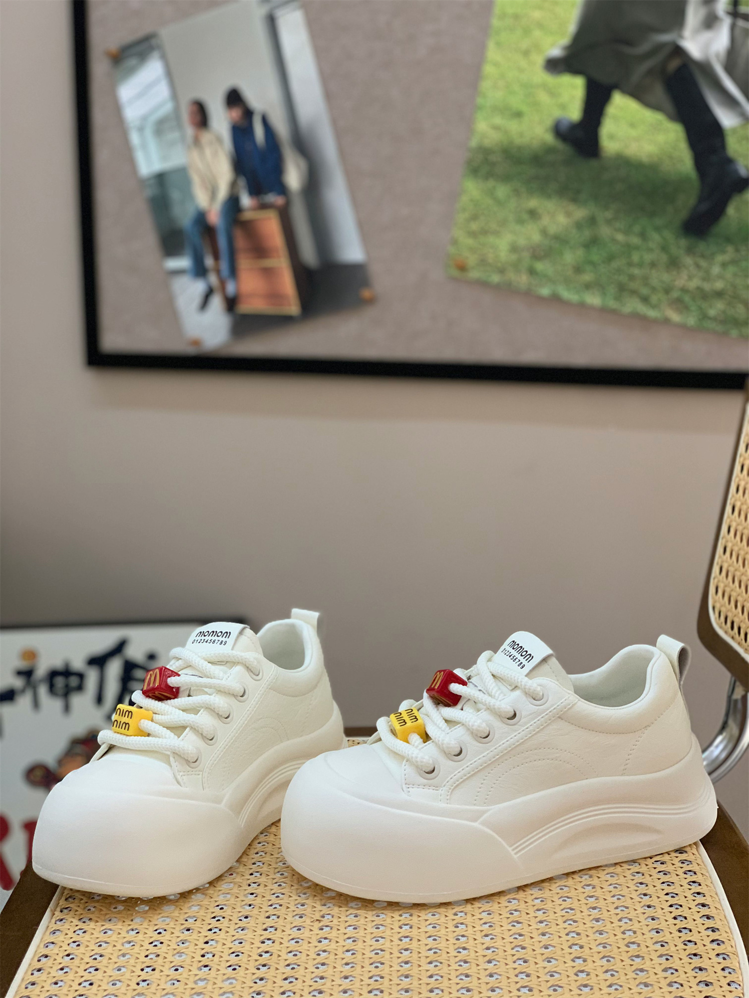 High-End Genuine Leather White Sneakers for Women - 2025 Spring Thick-Soled Ugly Cute Big-Headed Sports Shoes High-End Genuine Leather White Sneakers for Women - 2025 Spring Thick-Soled Ugly Cute Big-Headed Sports Shoes