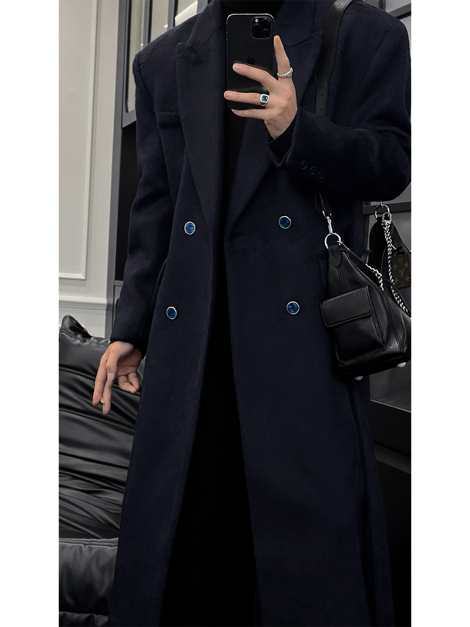 High-End Korean Style Long Sheep Wool Coat - Mid-Length Knee-Length Winter Overcoat for 2024 High-End Korean Style Long Sheep Wool Coat - Mid-Length Knee-Length Winter Overcoat for 2024