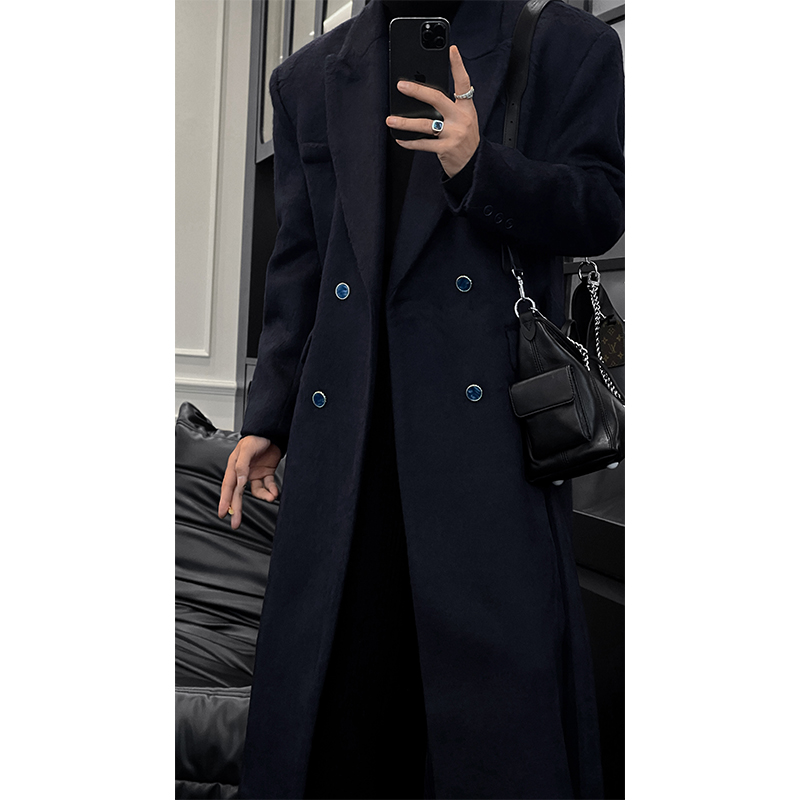 High-End Korean Style Long Sheep Wool Coat - Mid-Length Knee-Length Winter Overcoat for 2024 High-End Korean Style Long Sheep Wool Coat - Mid-Length Knee-Length Winter Overcoat for 2024