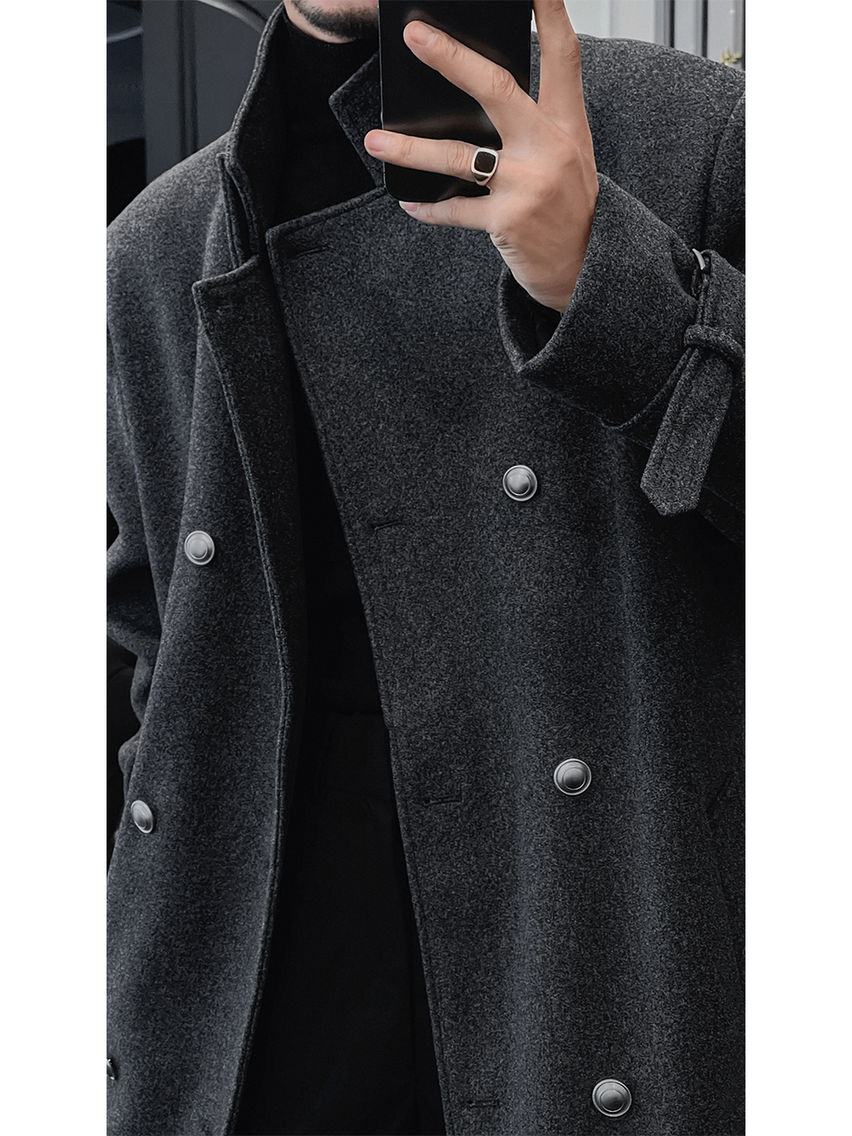High-End Long Knee-Length Woolen Coat for Men, Double-Breasted, Korean Style, 2025 Autumn Winter Fashion High-End Long Knee-Length Woolen Coat for Men, Double-Breasted, Korean Style, 2025 Autumn Winter Fashion