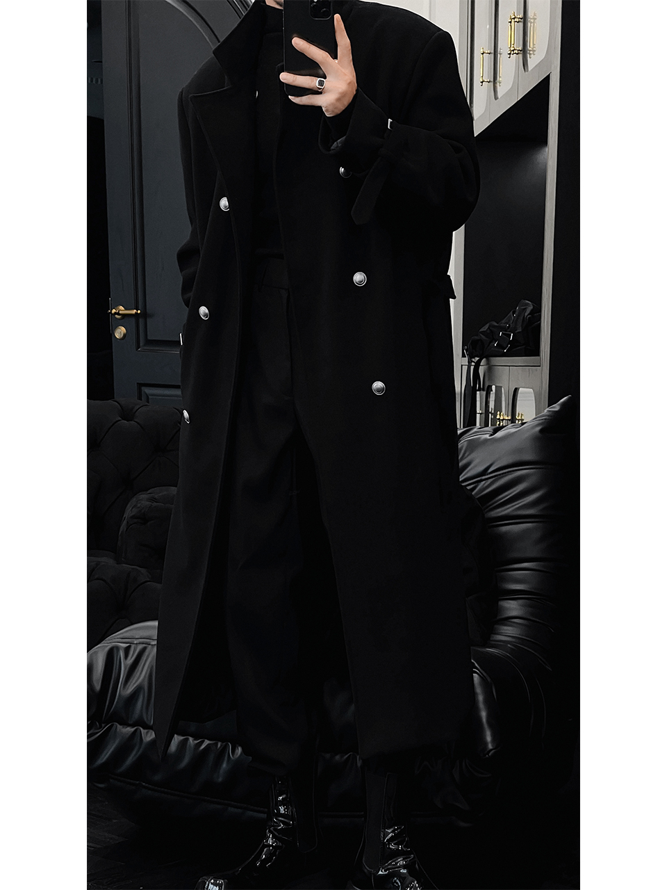 High-End Long Knee-Length Woolen Coat for Men, Double-Breasted, Korean Style, 2025 Autumn Winter Fashion High-End Long Knee-Length Woolen Coat for Men, Double-Breasted, Korean Style, 2025 Autumn Winter Fashion