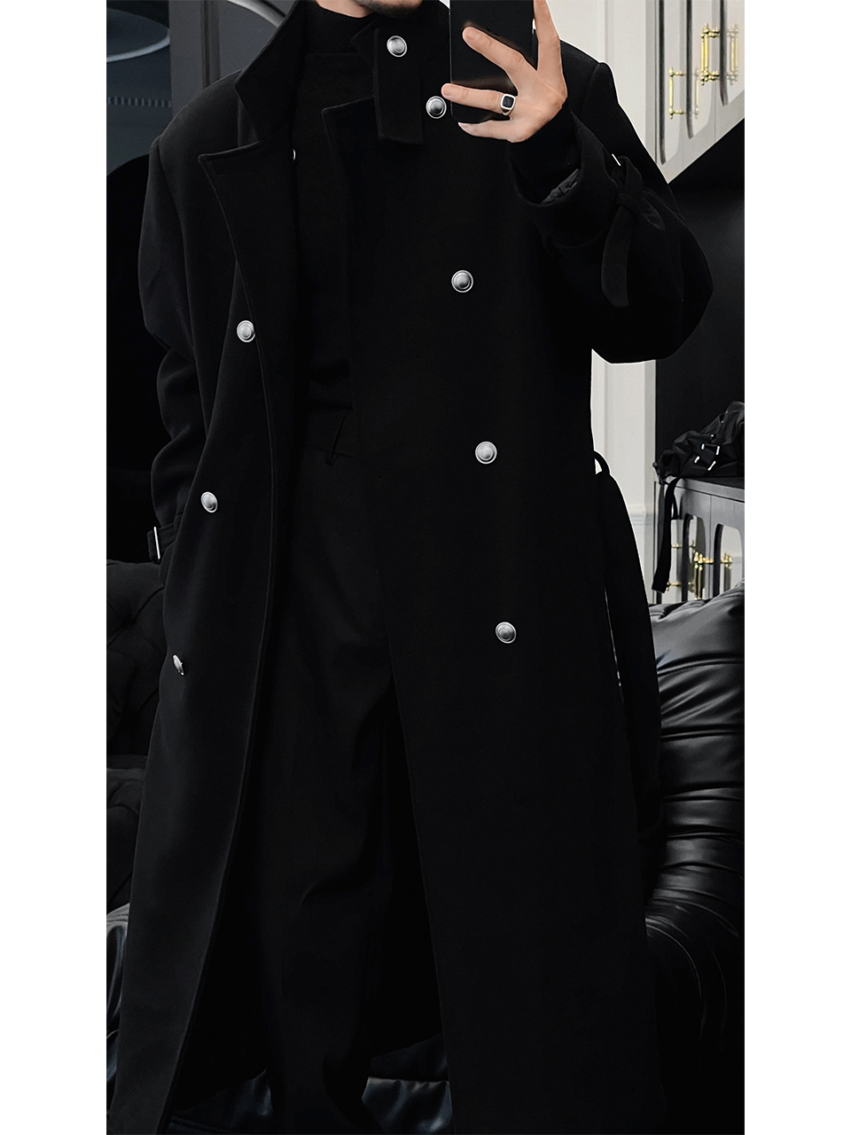 High-End Long Knee-Length Woolen Coat for Men, Double-Breasted, Korean Style, 2025 Autumn Winter Fashion High-End Long Knee-Length Woolen Coat for Men, Double-Breasted, Korean Style, 2025 Autumn Winter Fashion