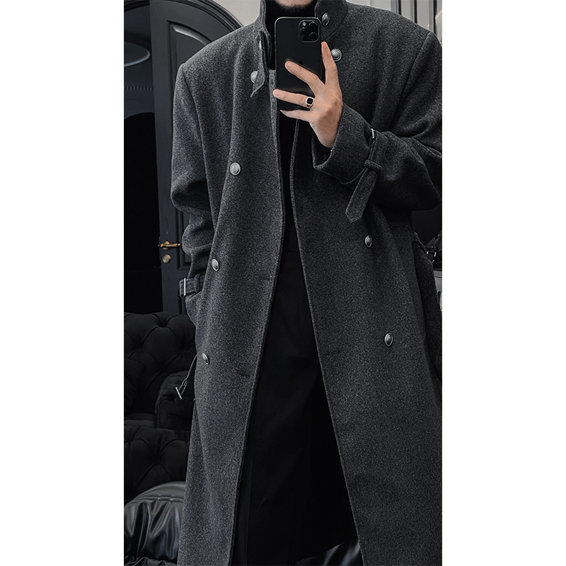 High-End Long Knee-Length Woolen Coat for Men, Double-Breasted, Korean Style, 2025 Autumn Winter Fashion High-End Long Knee-Length Woolen Coat for Men, Double-Breasted, Korean Style, 2025 Autumn Winter Fashion