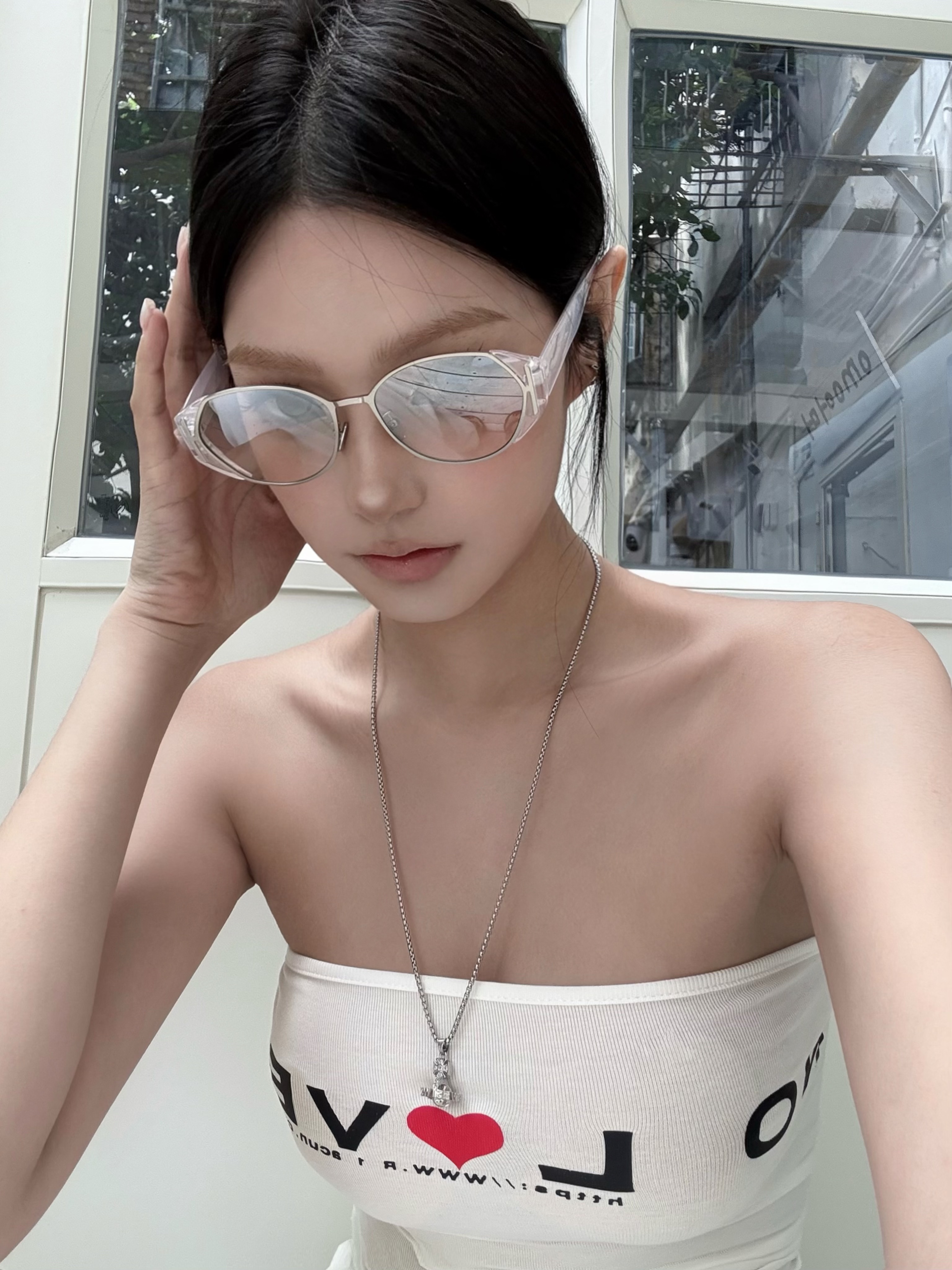 High-End Mesh Cat Eye Sunglasses for Women - 2025 European American Style, Mercury Color, UV Protection, Hot Girl Trend High-End Mesh Cat Eye Sunglasses for Women - 2025 European American Style, Mercury Color, UV Protection, Hot Girl Trend