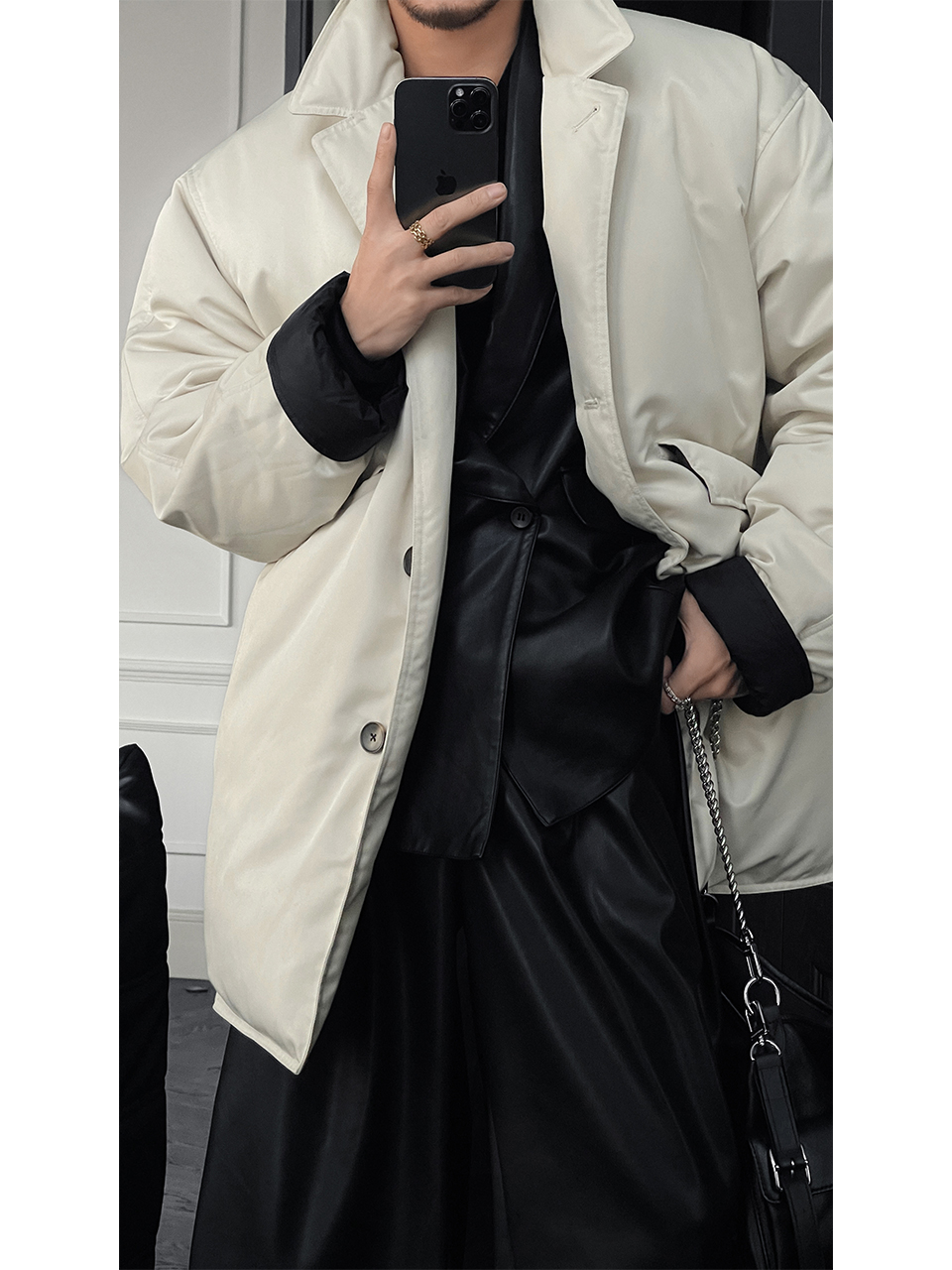 High-End Minimalist Loose Silhouette Down Jacket - Versatile Casual Warm White Duck Down Coat for Winter Fashion