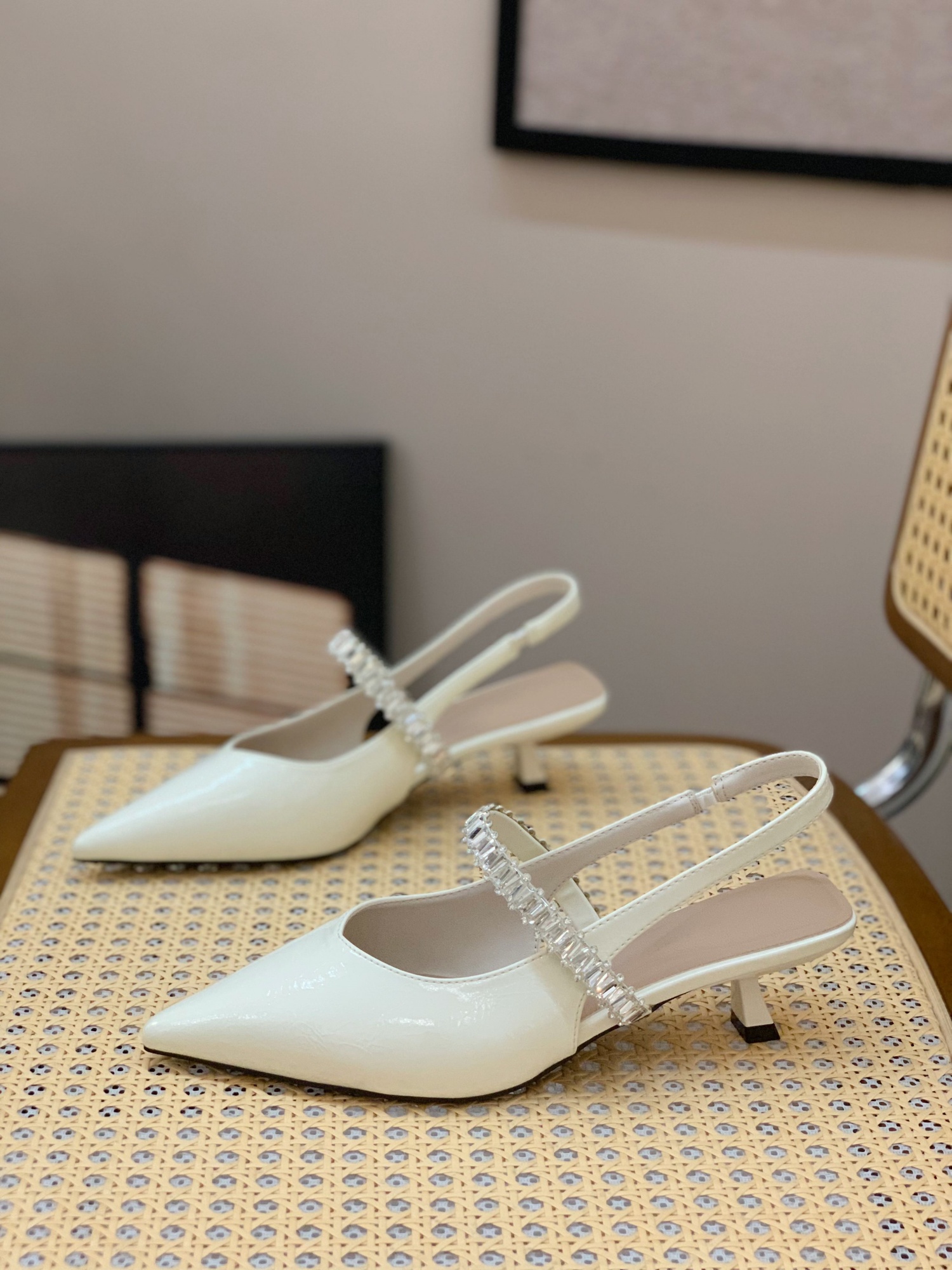 High-End Patent Leather Sandals for Women - Versatile Breathable Pointed Toe Stiletto Heels - French Style Summer 2025