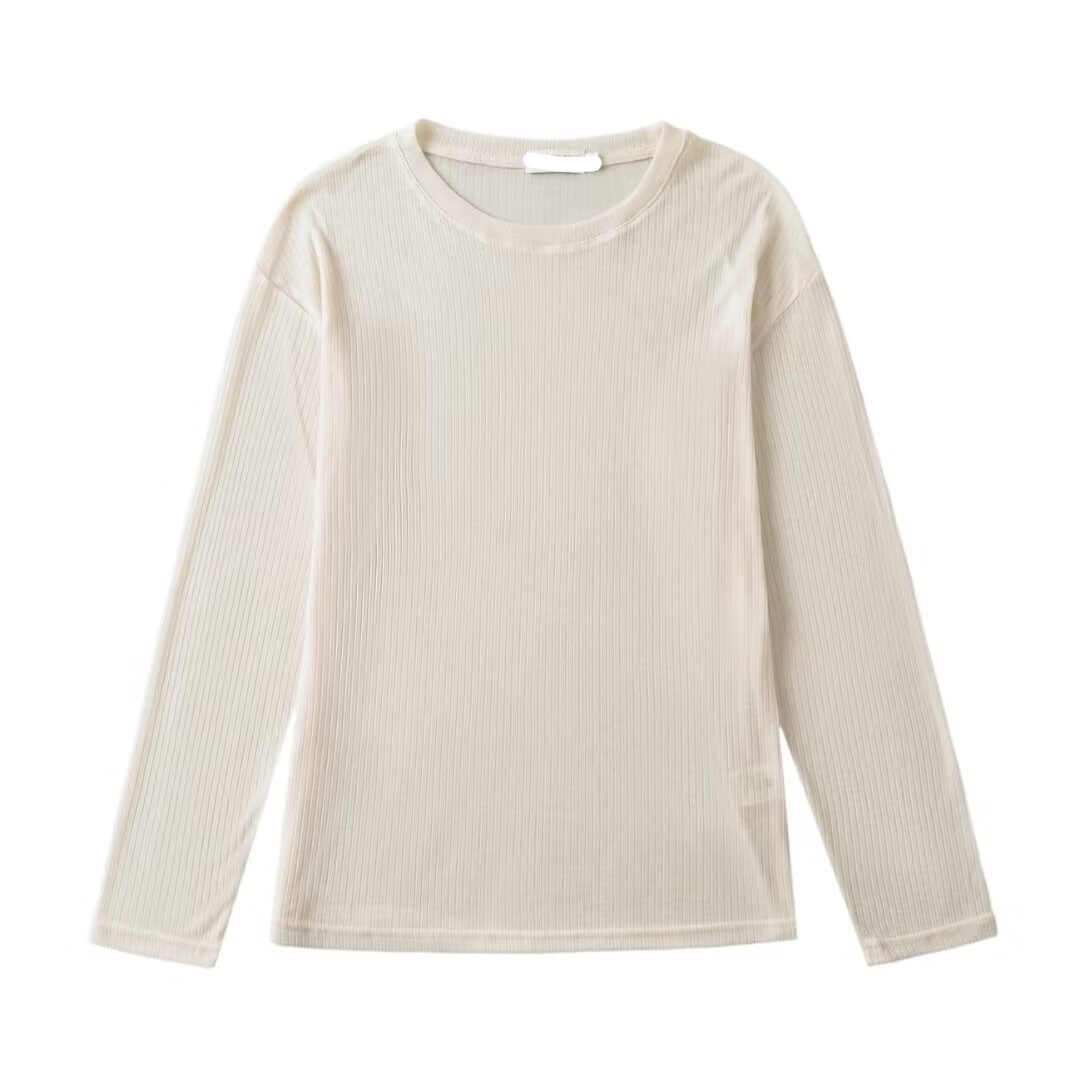 High-End Round Neck Loose Fit Summer Sweater for Women - Slimming Sun Protection Knitted Top in Solid Color, Jazz Lazy Style High-End Round Neck Loose Fit Summer Sweater for Women - Slimming Sun Protection Knitted Top in Solid Color, Jazz Lazy Style