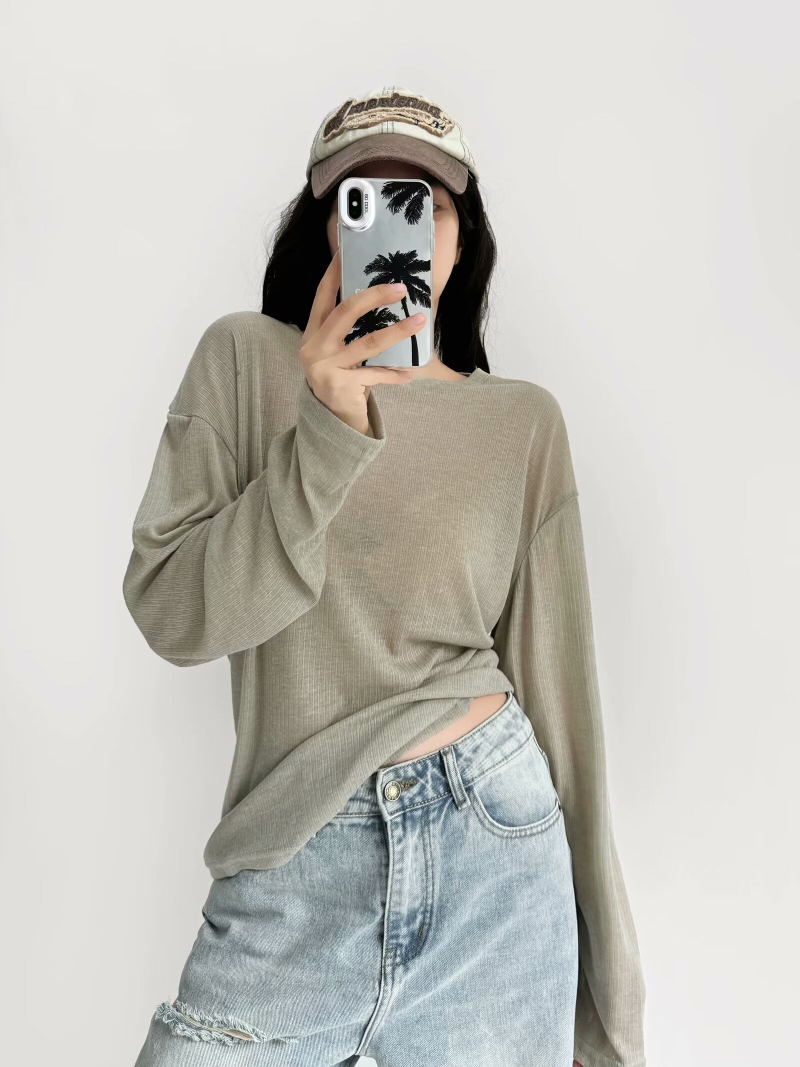 High-End Round Neck Loose Fit Summer Sweater for Women - Slimming Sun Protection Knitted Top in Solid Color, Jazz Lazy Style High-End Round Neck Loose Fit Summer Sweater for Women - Slimming Sun Protection Knitted Top in Solid Color, Jazz Lazy Style