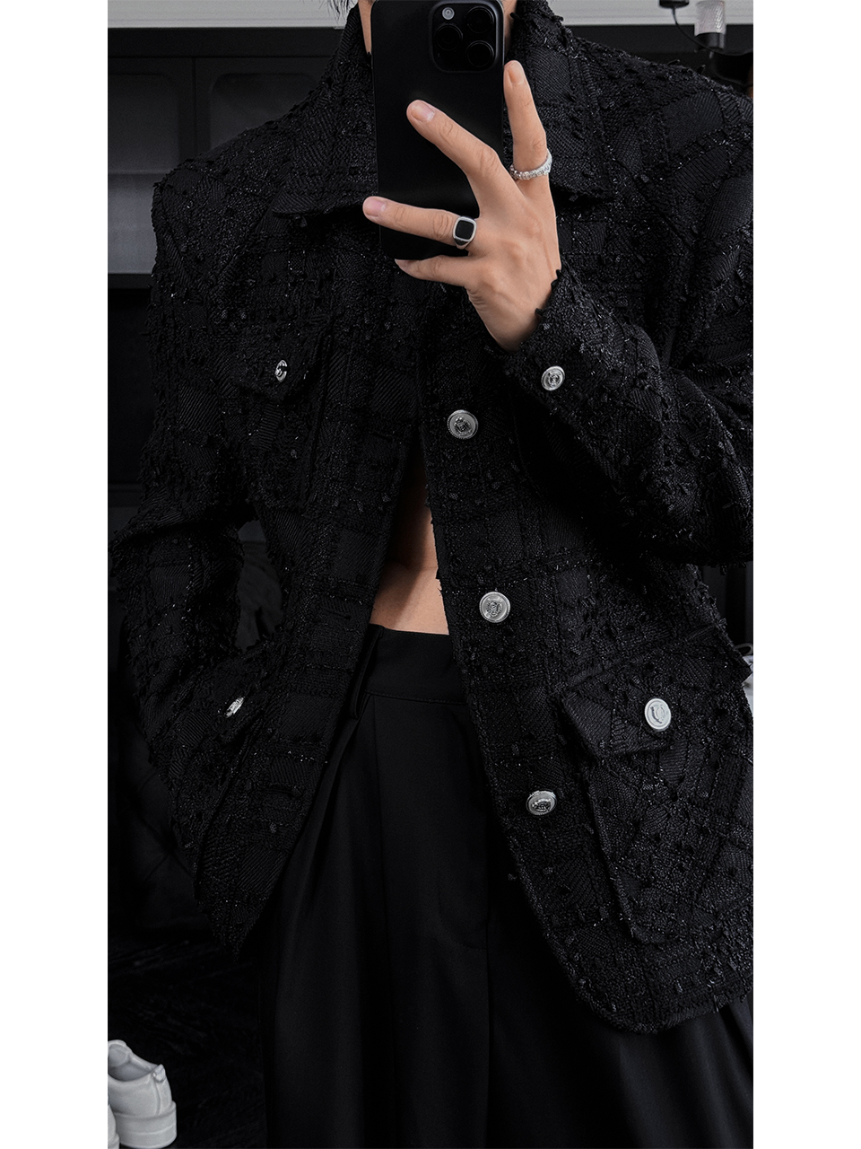 High-End Woven Design Casual Su Jacket for Men - Dragon Talk 2025 Autumn Versatile Fragrance Style Top High-End Woven Design Casual Su Jacket for Men - Dragon Talk 2025 Autumn Versatile Fragrance Style Top