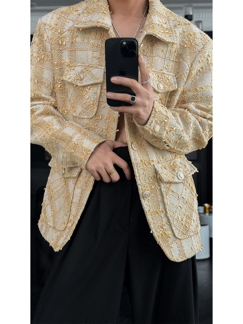 High-End Woven Design Casual Su Jacket for Men - Dragon Talk 2025 Autumn Versatile Fragrance Style Top High-End Woven Design Casual Su Jacket for Men - Dragon Talk 2025 Autumn Versatile Fragrance Style Top