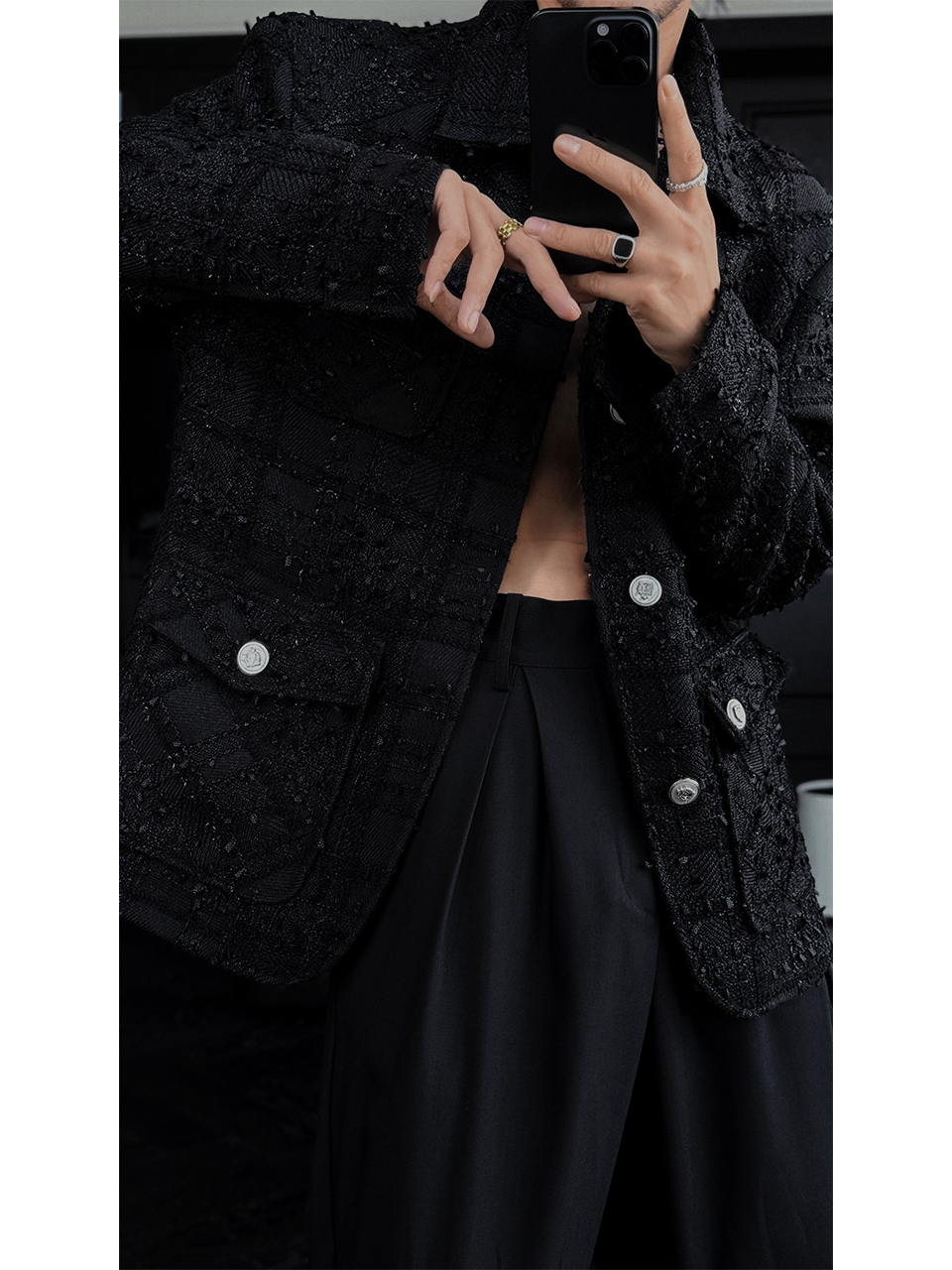 High-End Woven Design Casual Su Jacket for Men - Dragon Talk 2025 Autumn Versatile Fragrance Style Top High-End Woven Design Casual Su Jacket for Men - Dragon Talk 2025 Autumn Versatile Fragrance Style Top