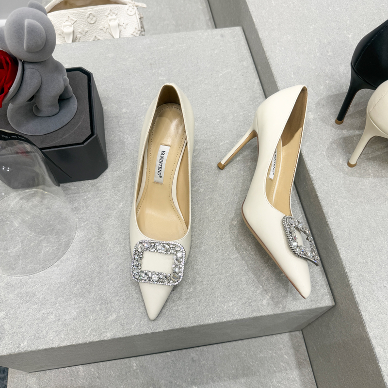 High-Heeled Party Shoes with Pointed Toe and Rhinestone Buckle - Shallow Mouth Fine Heel Design, Chic Ins Style High-Heeled Party Shoes with Pointed Toe and Rhinestone Buckle - Shallow Mouth Fine Heel Design, Chic Ins Style