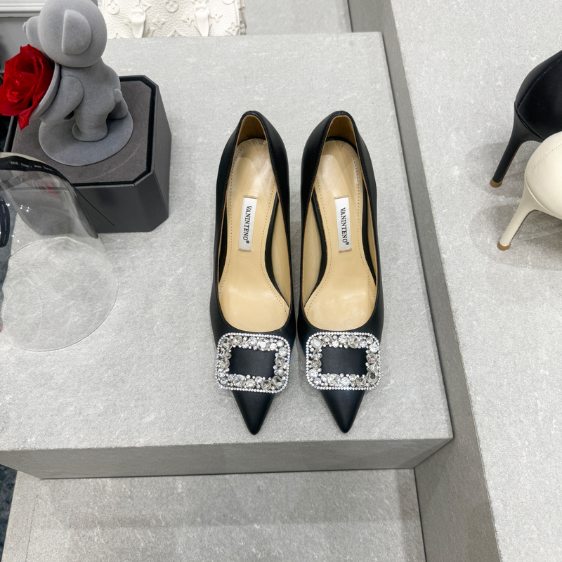 High-Heeled Party Shoes with Pointed Toe and Rhinestone Buckle - Shallow Mouth Fine Heel Design, Chic Ins Style High-Heeled Party Shoes with Pointed Toe and Rhinestone Buckle - Shallow Mouth Fine Heel Design, Chic Ins Style