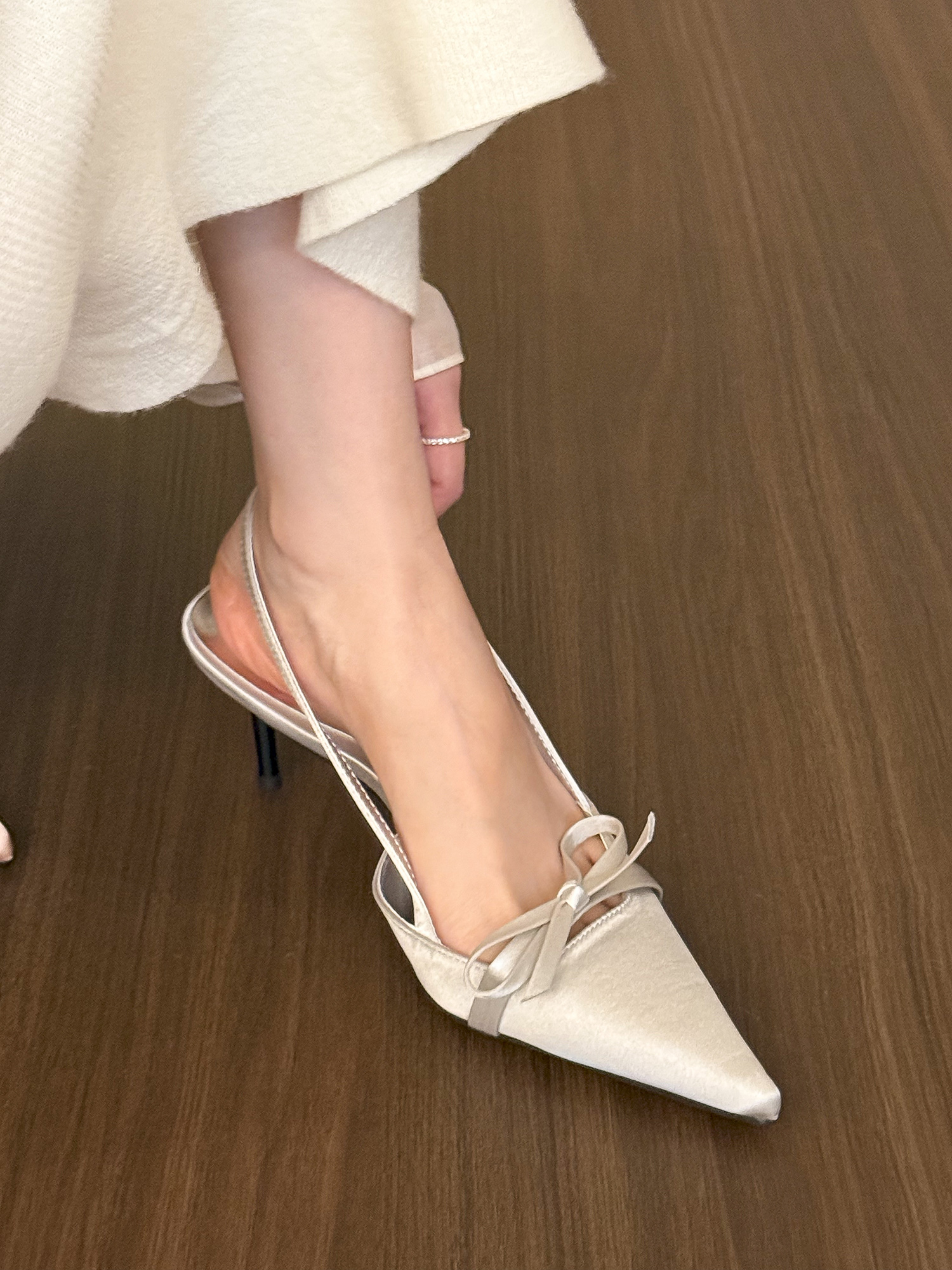 High Heeled Pink Rose Satin Bow Sandals for Women - Spring 2025 Fashion, Elegant Design, Perfect for Parties and Events High Heeled Pink Rose Satin Bow Sandals for Women - Spring 2025 Fashion, Elegant Design, Perfect for Parties and Events