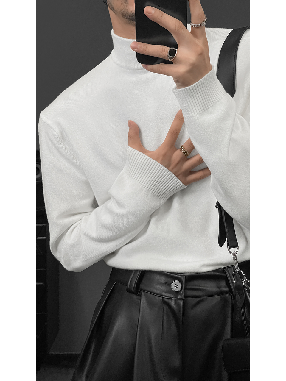 High Neck Knit Sweater for Women - Versatile Long Sleeve Base Layer - Warm Autumn Winter Fashion, Casual Ins Style