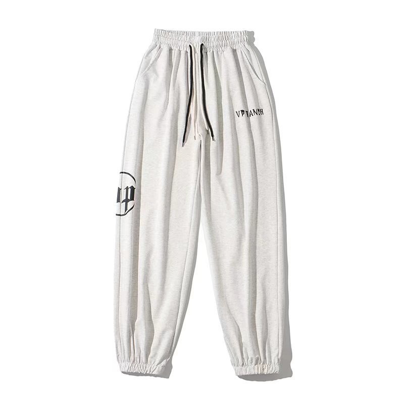High Street White Letter Printed Jazz Dance Harem Jogger Pants for Practice and Performance