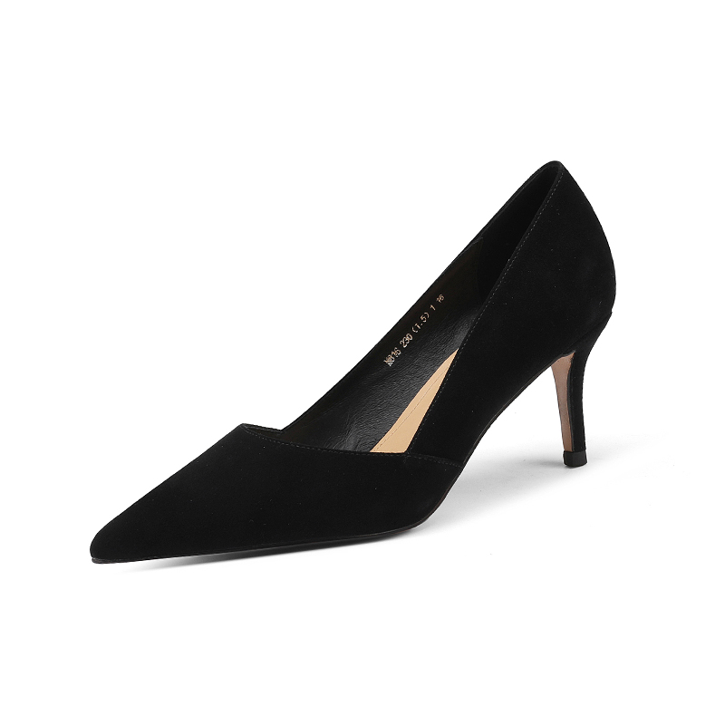 High Suede Pointed Toe Flats for Women - Three Styles with Thin Heels, Ideal for Professional Commuting and Office Wear High Suede Pointed Toe Flats for Women - Three Styles with Thin Heels, Ideal for Professional Commuting and Office Wear
