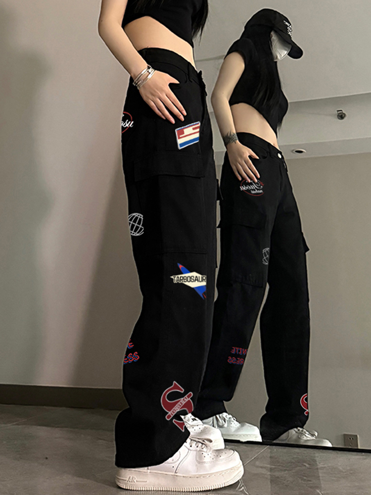 High-Waisted American-Style Workwear Jeans for Women, Casual Slimming Loose Straight-Leg Wide-Leg Pants, Versatile Everyday Fashion High-Waisted American-Style Workwear Jeans for Women, Casual Slimming Loose Straight-Leg Wide-Leg Pants, Versatile Everyday Fashion